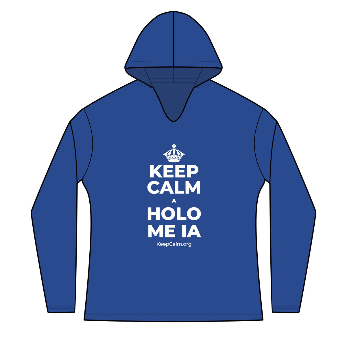 KEEP CALM A HOLO ME IA Women's Long Sleeve Hoodie