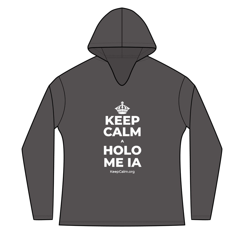 KEEP CALM A HOLO ME IA Women's Long Sleeve Hoodie