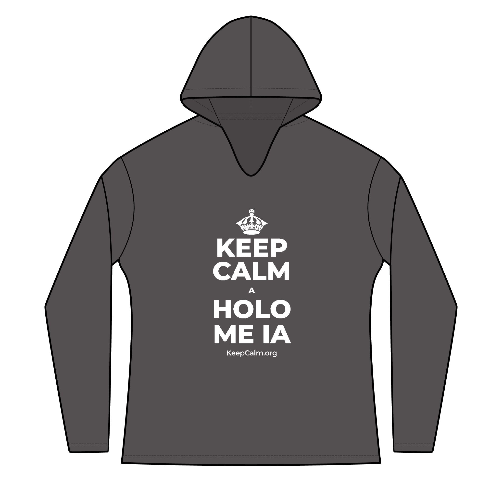 KEEP CALM A HOLO ME IA Women's Long Sleeve Hoodie
