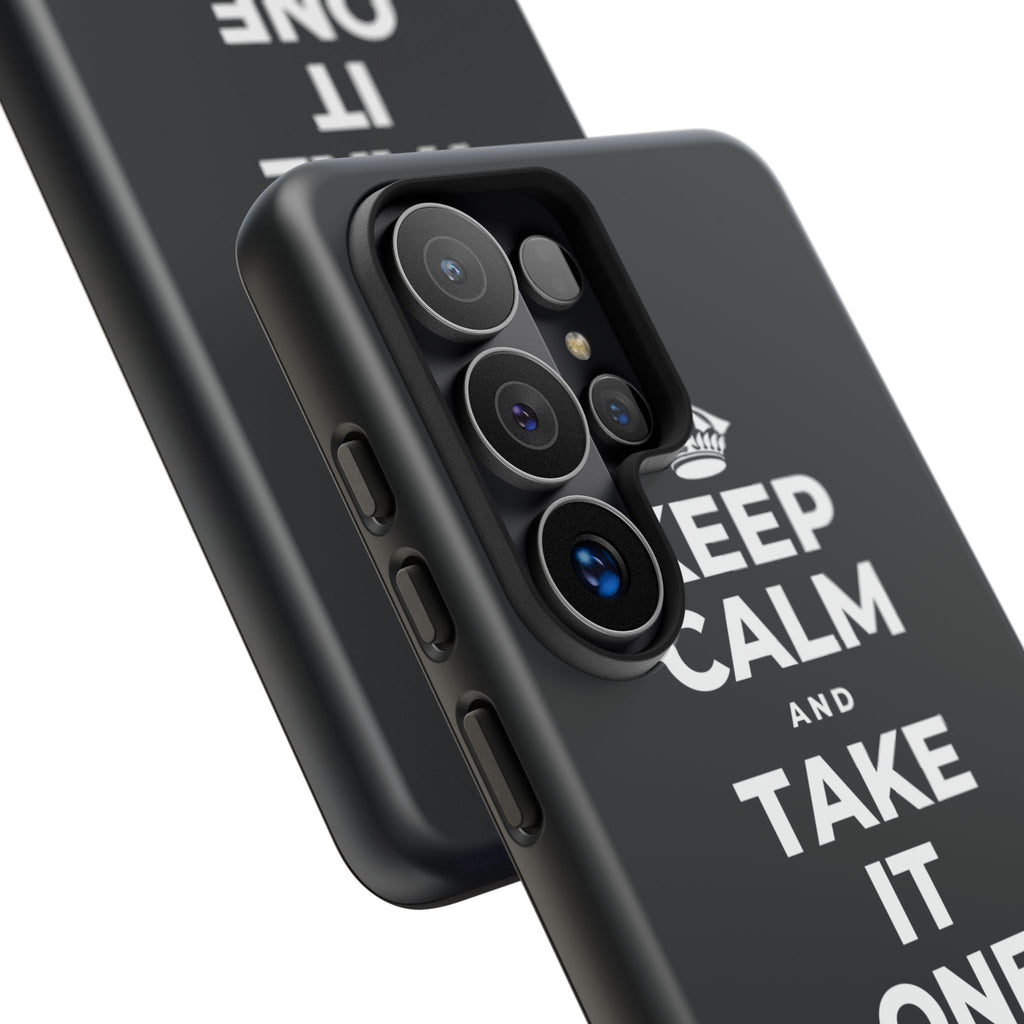 KEEP CALM AND TAKE IT ONE DAY AT A TIME Phone Case (Dark)