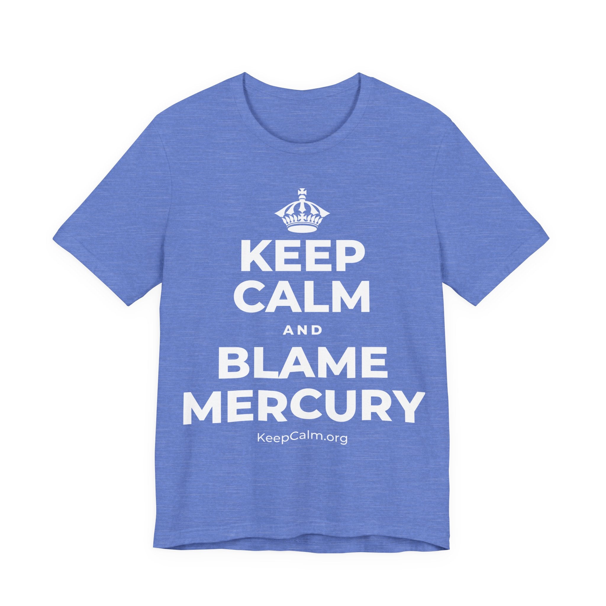 KEEP CALM AND BLAME MERCURY T-Shirt (Soft Cream–Heather Mauve)