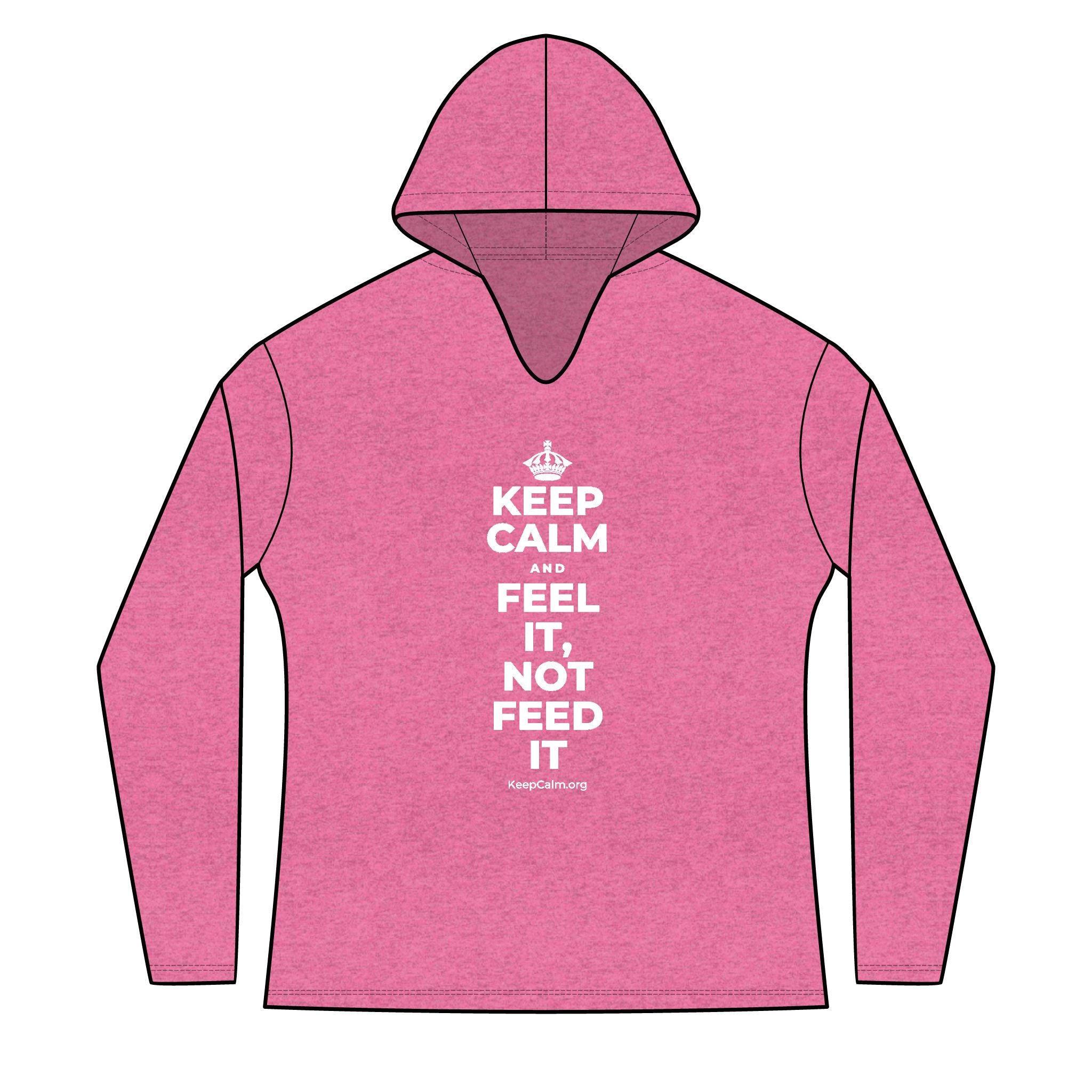 KEEP CALM AND FEEL IT, NOT FEED IT Women's Long Sleeve Hoodie