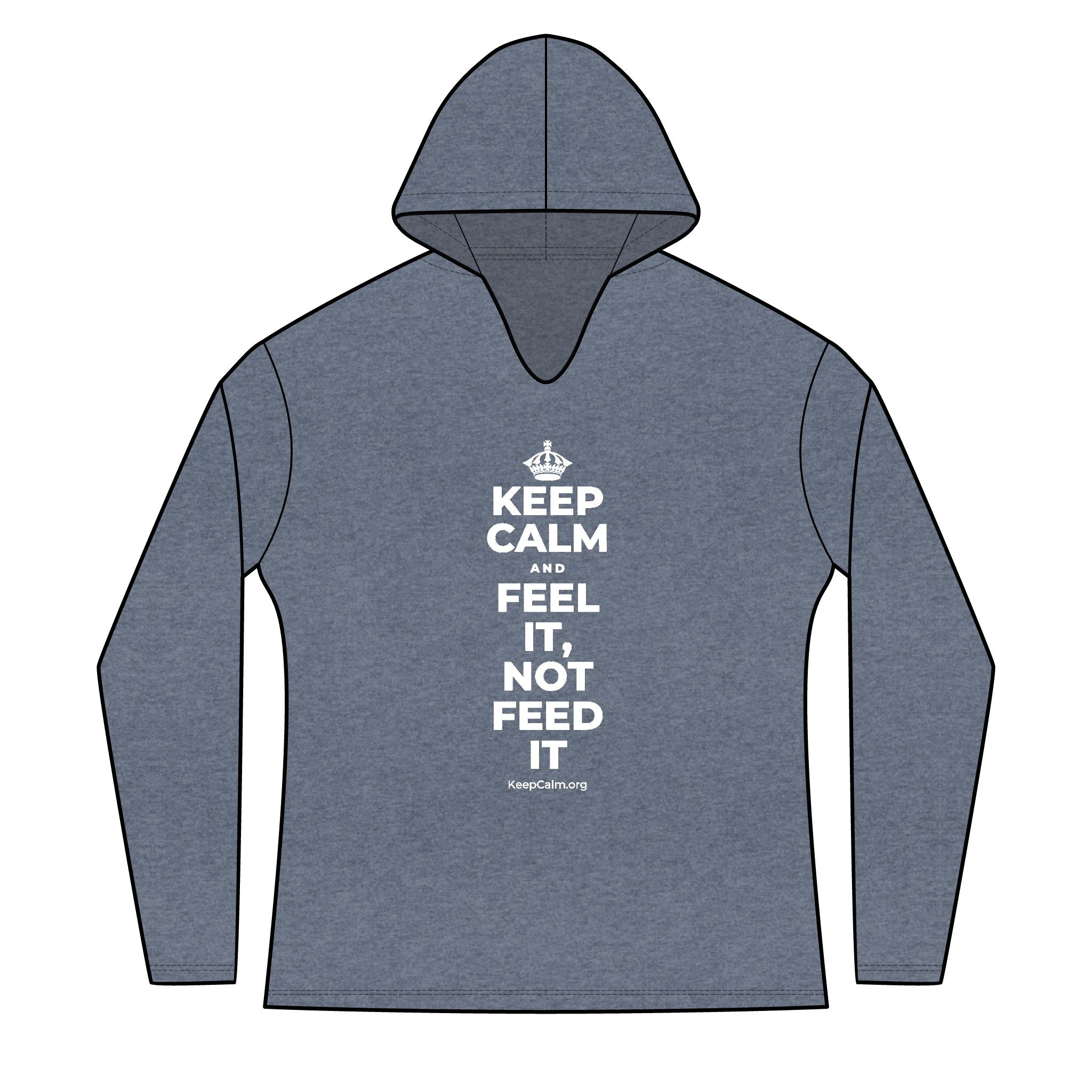 KEEP CALM AND FEEL IT, NOT FEED IT Women's Long Sleeve Hoodie