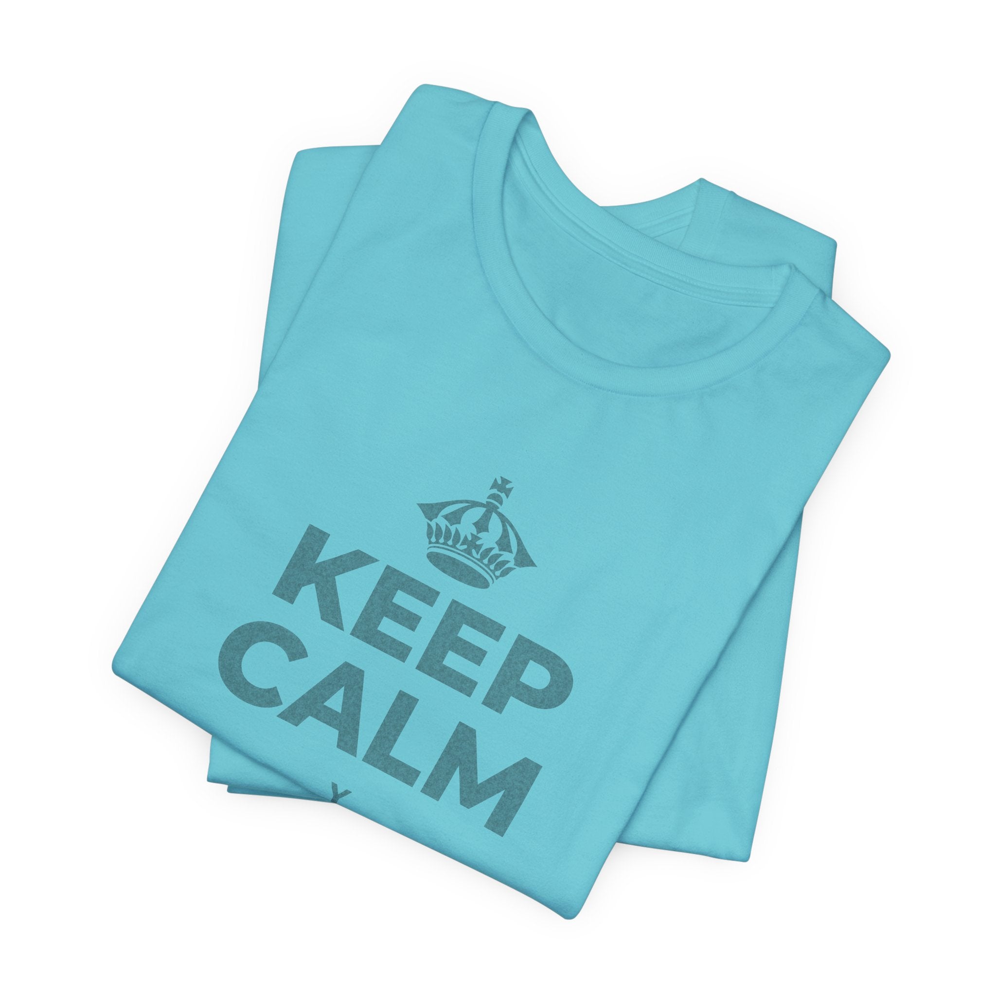 KEEP CALM Y ELIGE LA ALEGRÍA T-Shirt (Soft Cream–Heather Mauve)