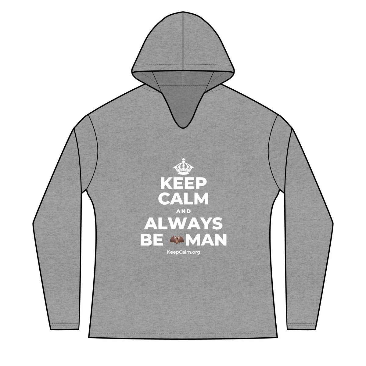 KEEP CALM AND ALWAYS BE 🦇MAN Women's Long Sleeve Hoodie