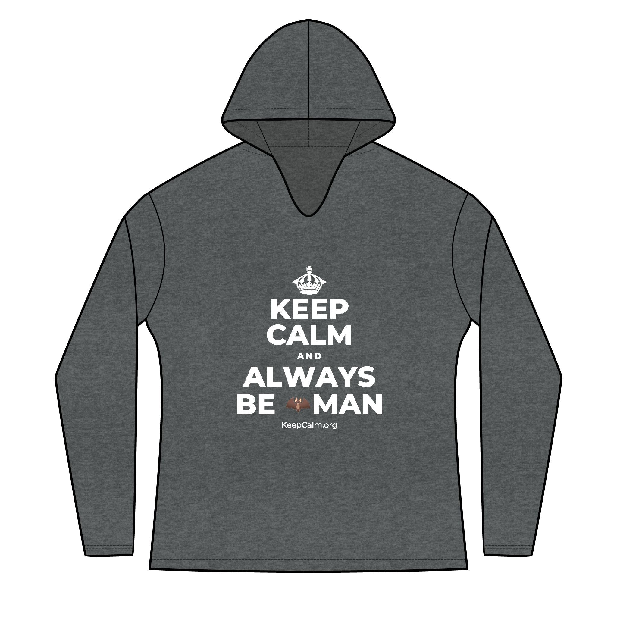 KEEP CALM AND ALWAYS BE 🦇MAN Women's Long Sleeve Hoodie