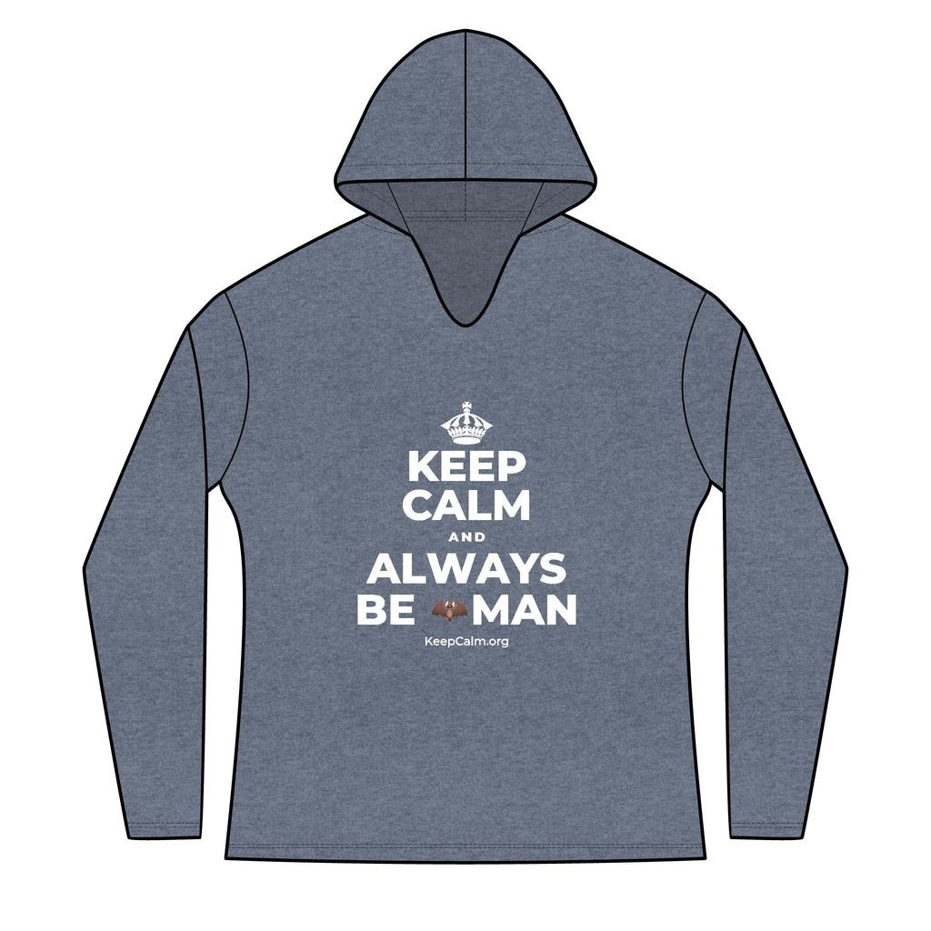KEEP CALM AND ALWAYS BE 🦇MAN Women's Long Sleeve Hoodie