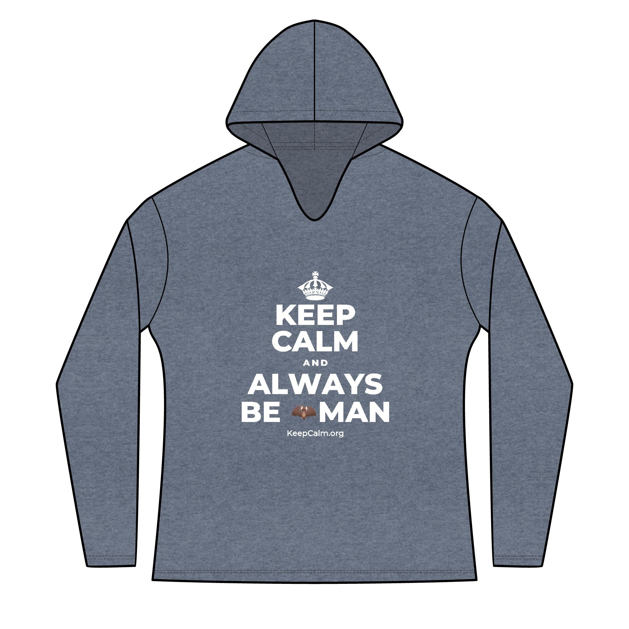 KEEP CALM AND ALWAYS BE 🦇MAN Women's Long Sleeve Hoodie