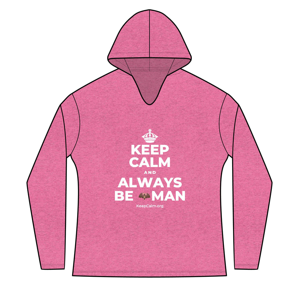 KEEP CALM AND ALWAYS BE 🦇MAN Women's Long Sleeve Hoodie