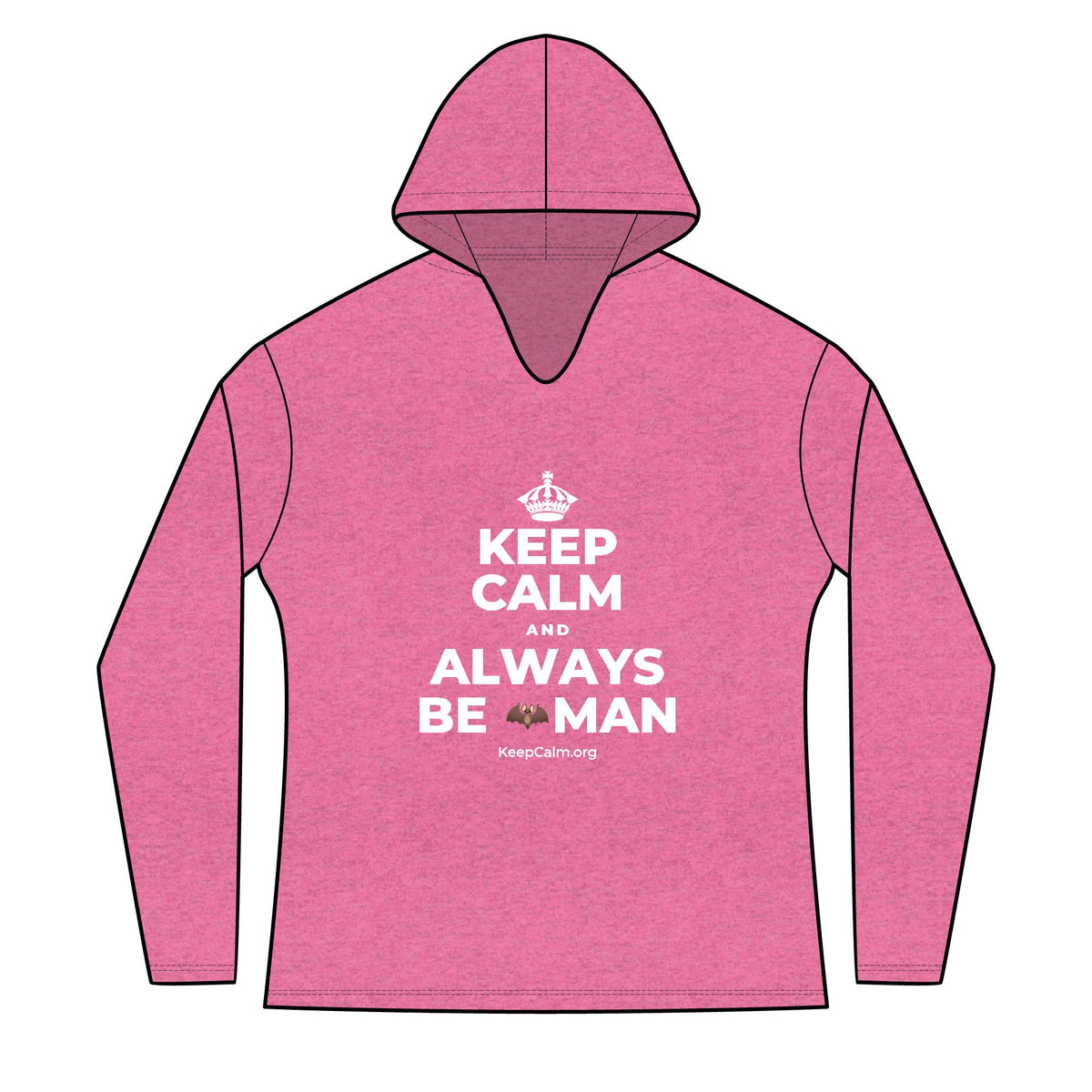 KEEP CALM AND ALWAYS BE 🦇MAN Women's Long Sleeve Hoodie