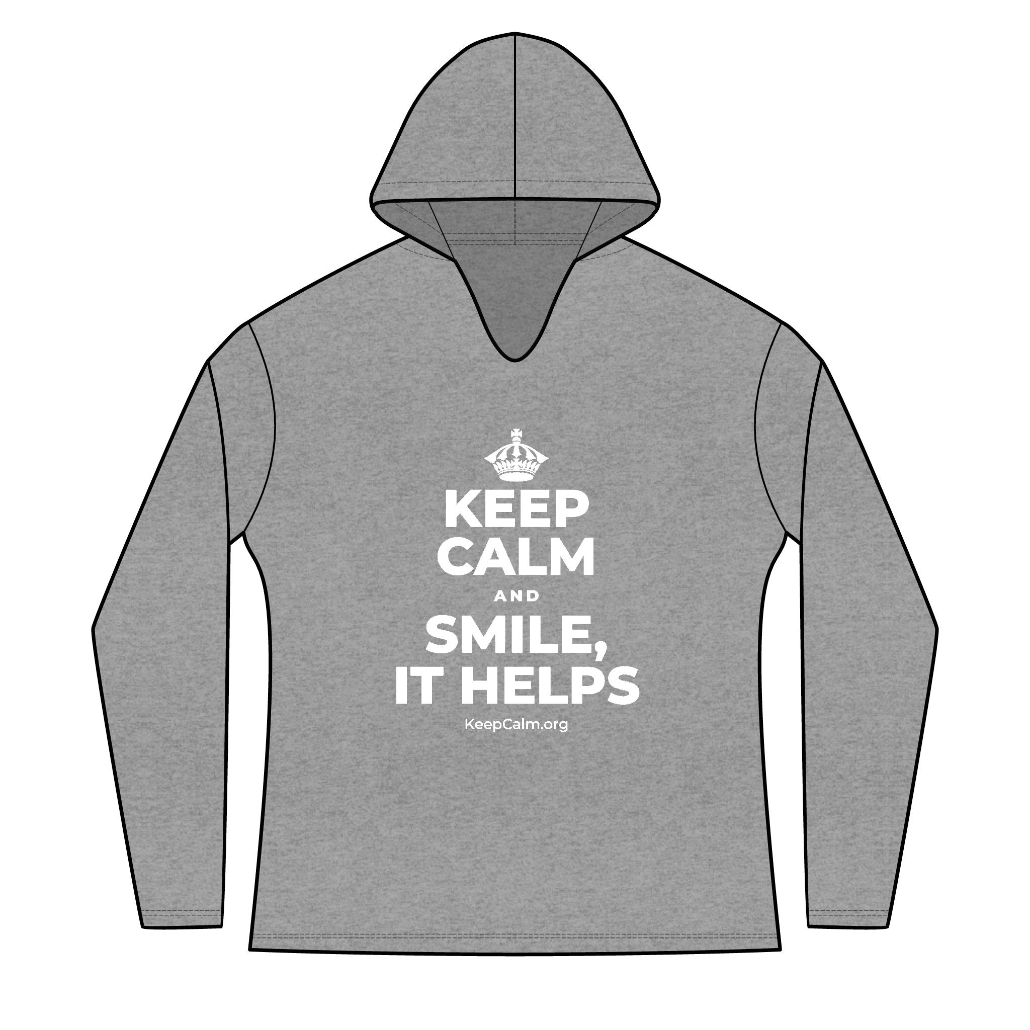 KEEP CALM AND SMILE, IT HELPS Women's Long Sleeve Hoodie