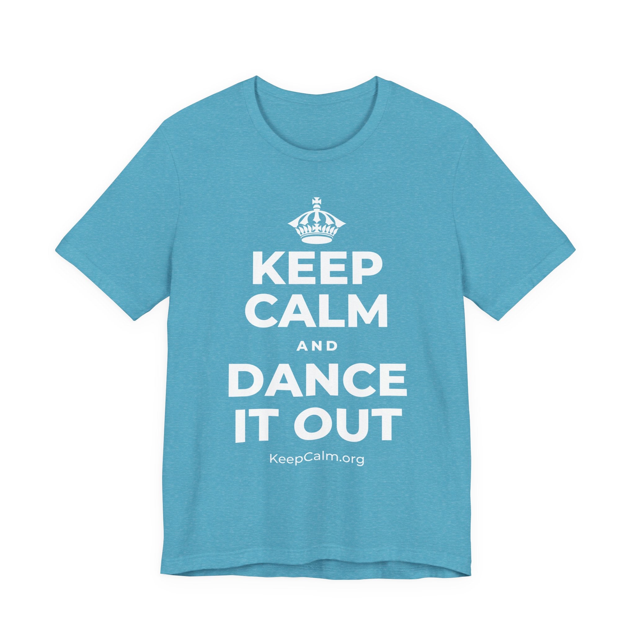 KEEP CALM AND DANCE IT OUT T-Shirt (Soft Cream–Heather Mauve)