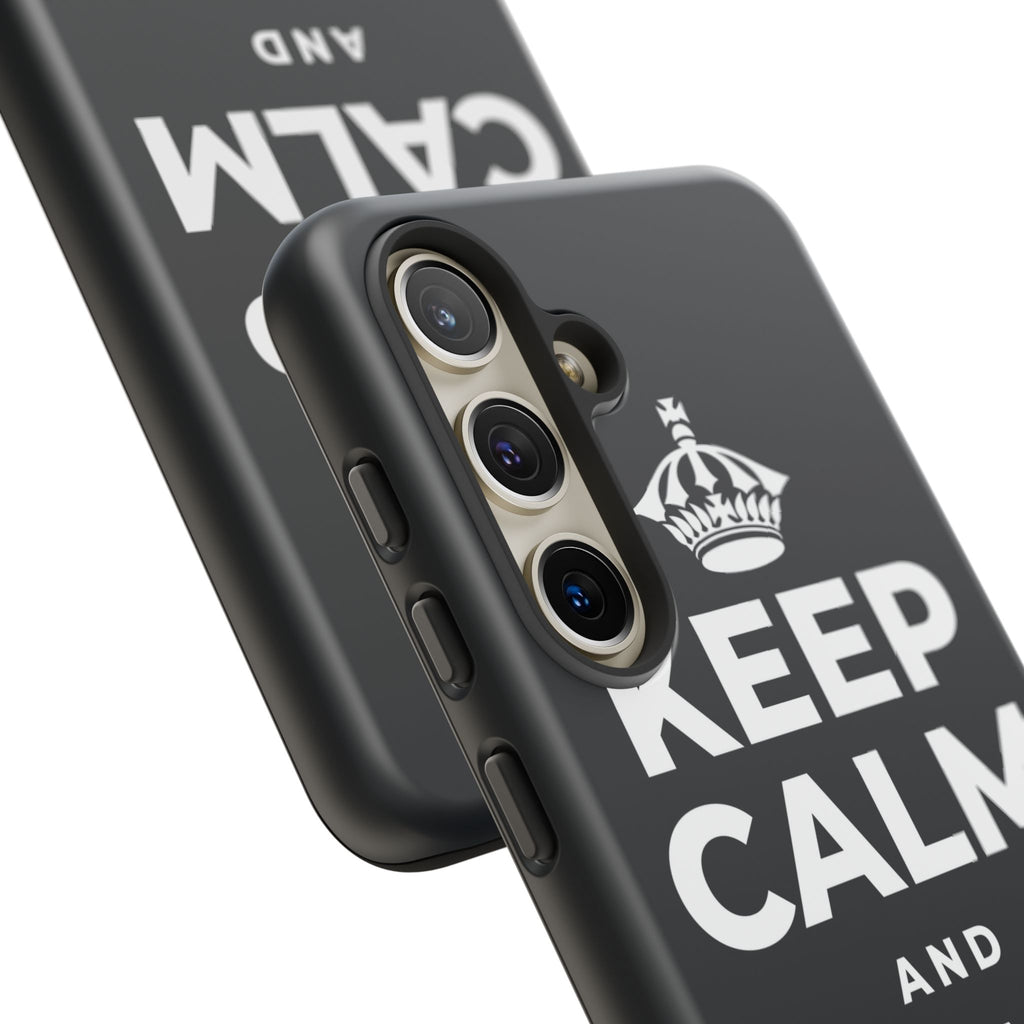 KEEP CALM AND LOVE BIG Phone Case (Dark)