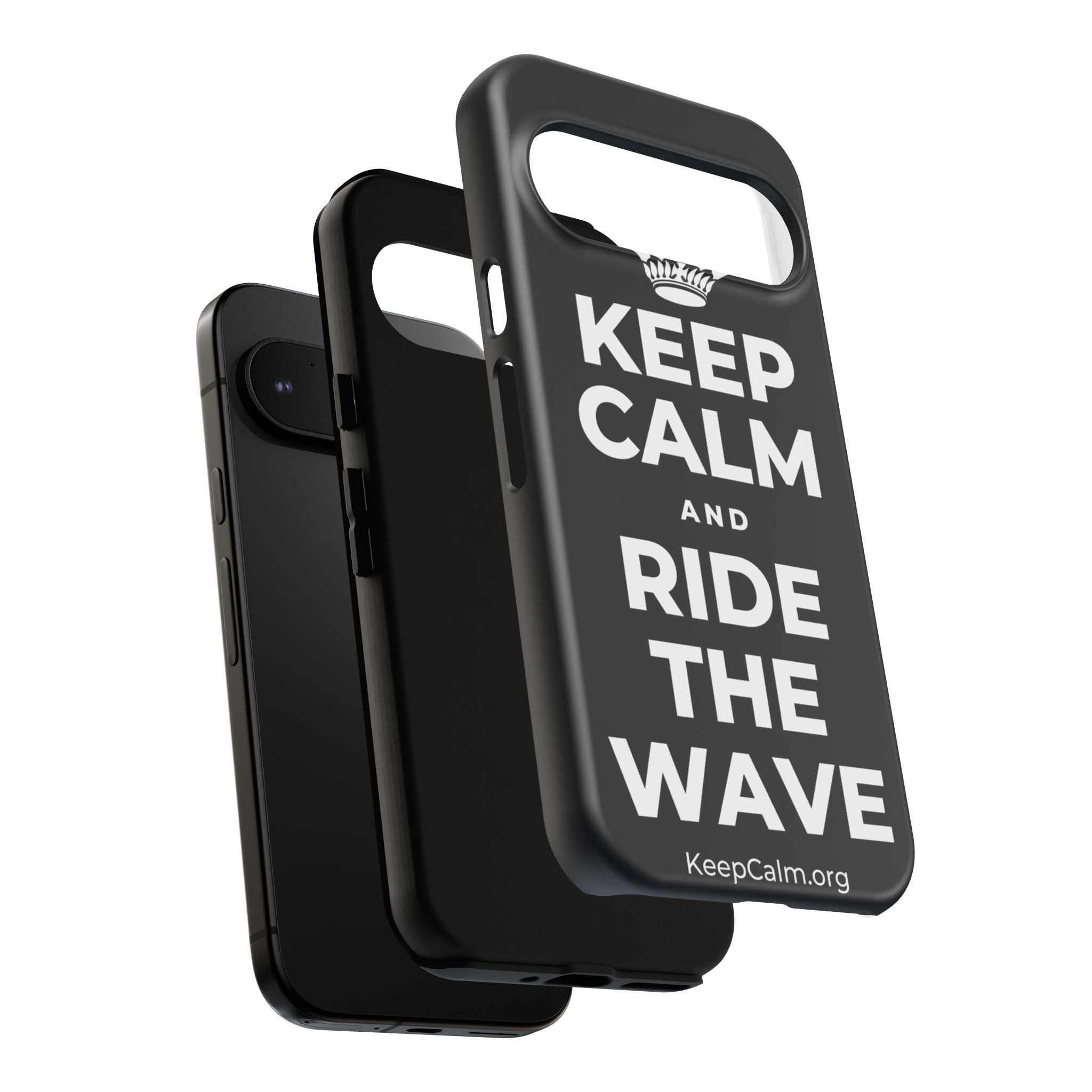 KEEP CALM AND RIDE THE WAVE Phone Case (Dark)