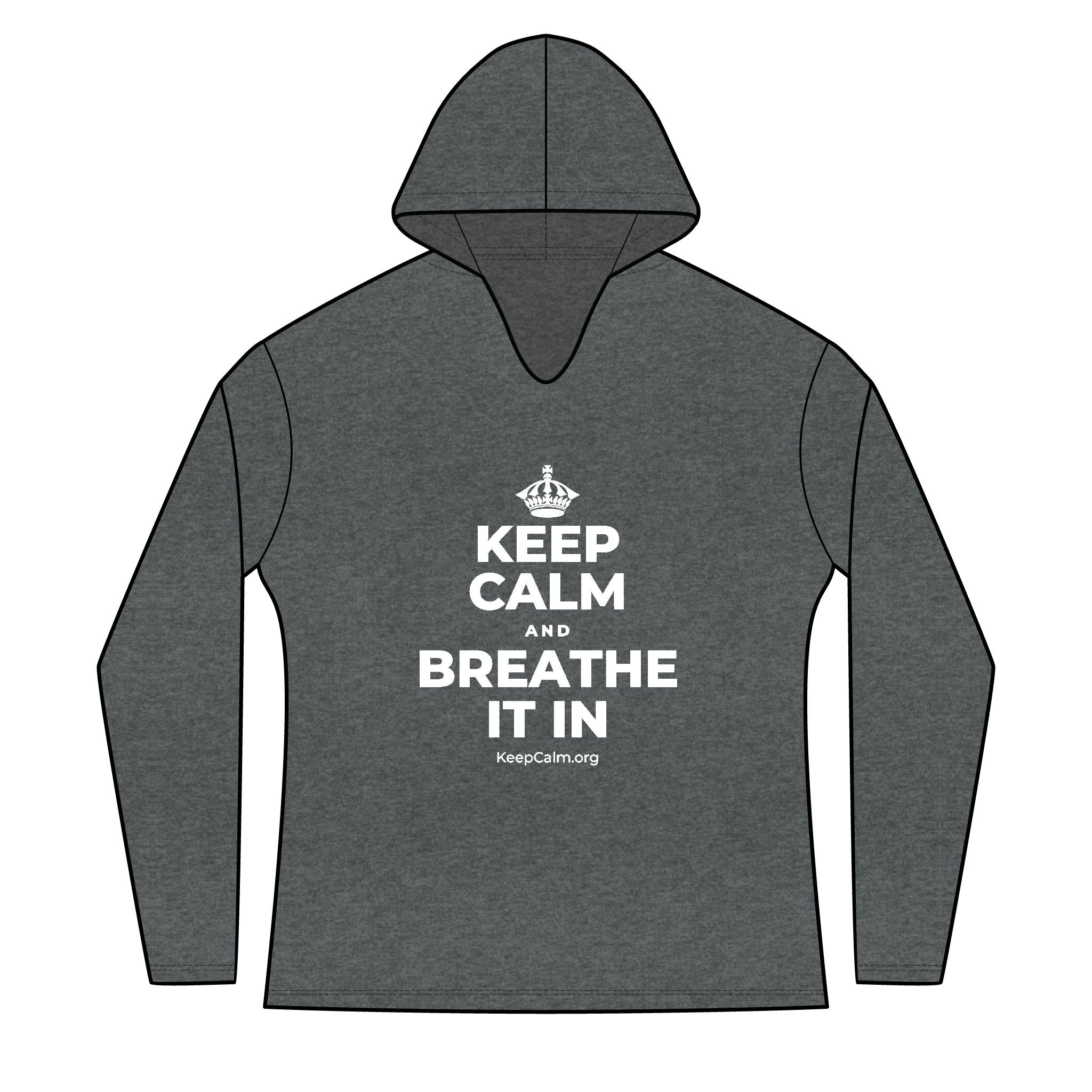 KEEP CALM AND BREATHE IT IN Women's Long Sleeve Hoodie