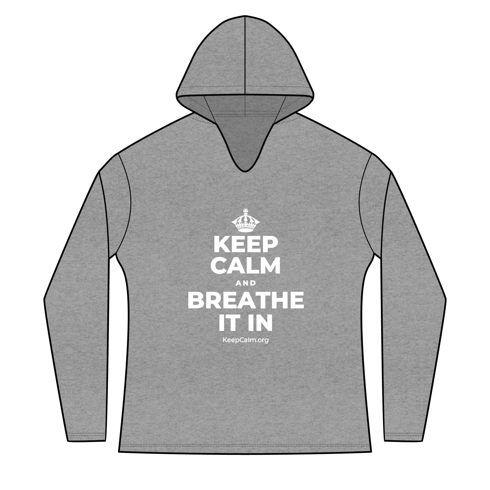 KEEP CALM AND BREATHE IT IN Women's Long Sleeve Hoodie