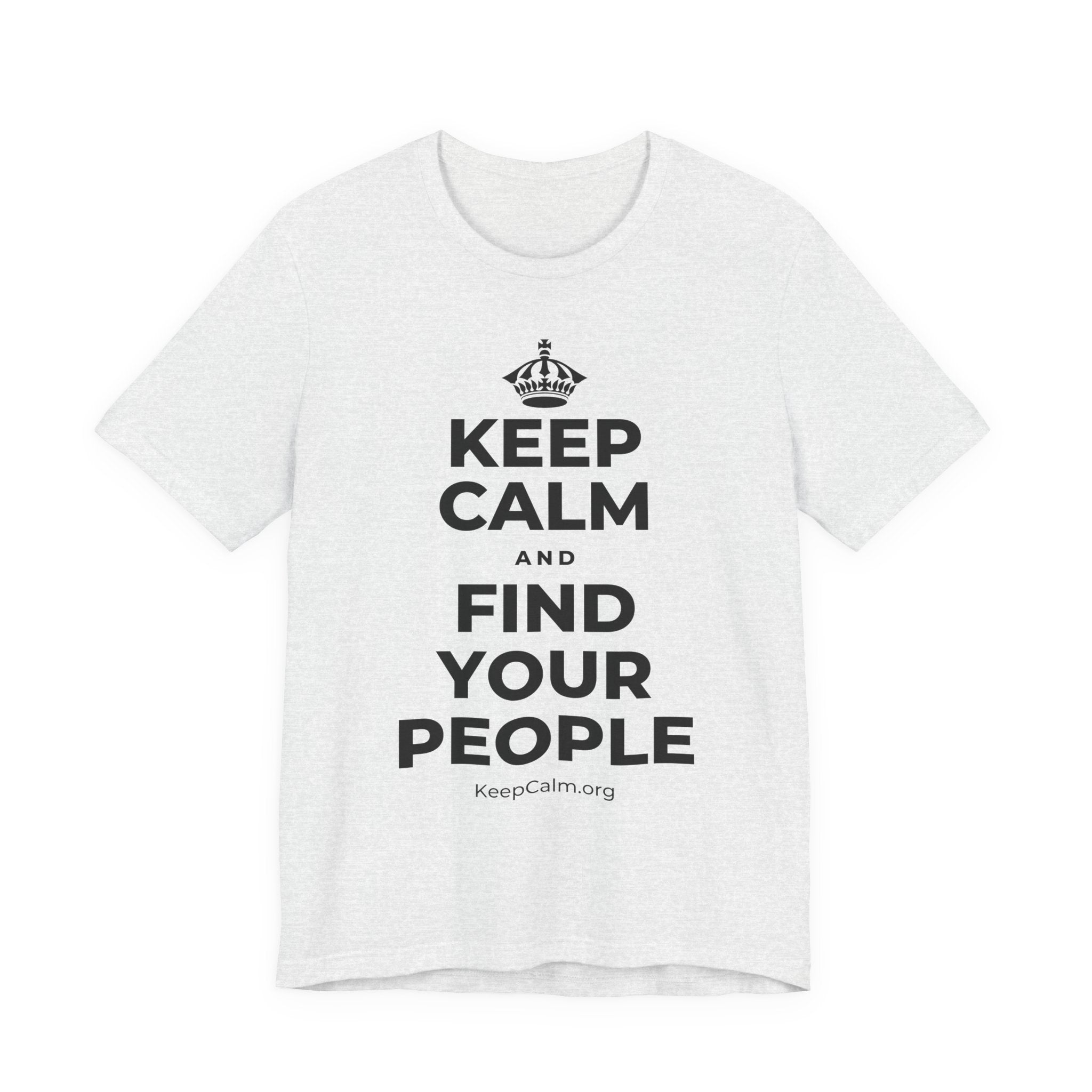 KEEP CALM AND FIND YOUR PEOPLE T-Shirt (Soft Cream–Heather Mauve)