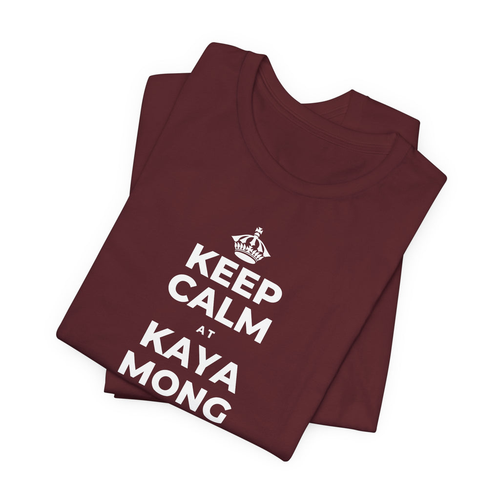 KEEP CALM AT KAYA MONG MATUTO NG KAHIT ANO T-Shirt (Baby Blue–Silver)