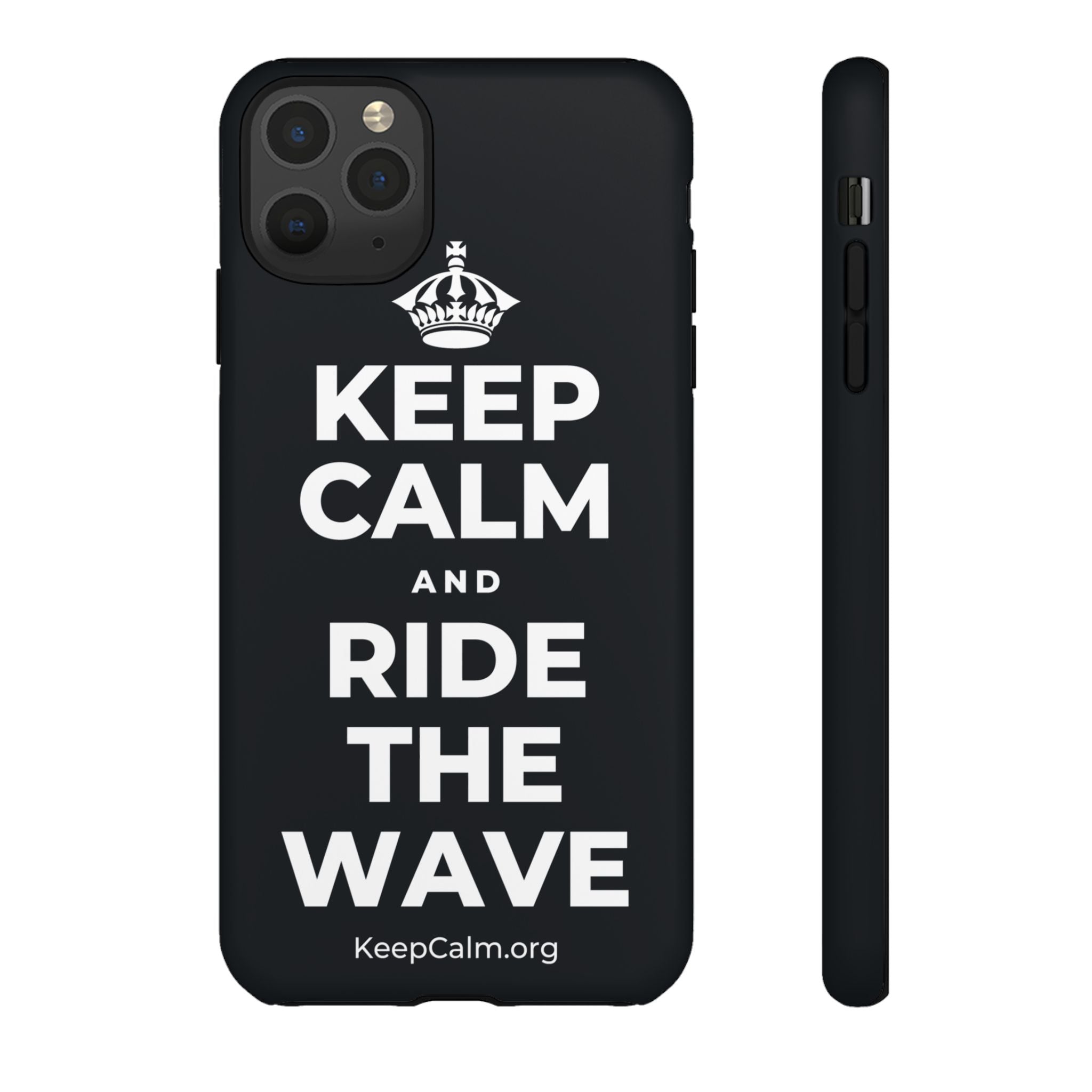 KEEP CALM AND RIDE THE WAVE Phone Case (Dark)