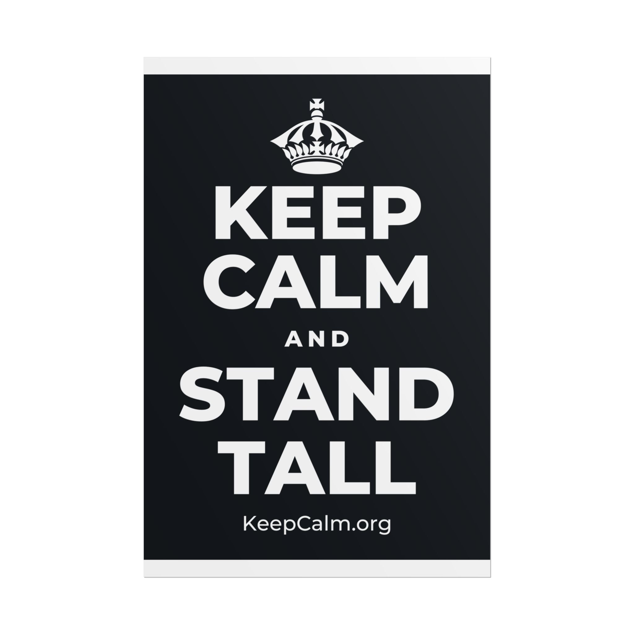KEEP CALM AND STAND TALL Poster (Dark)