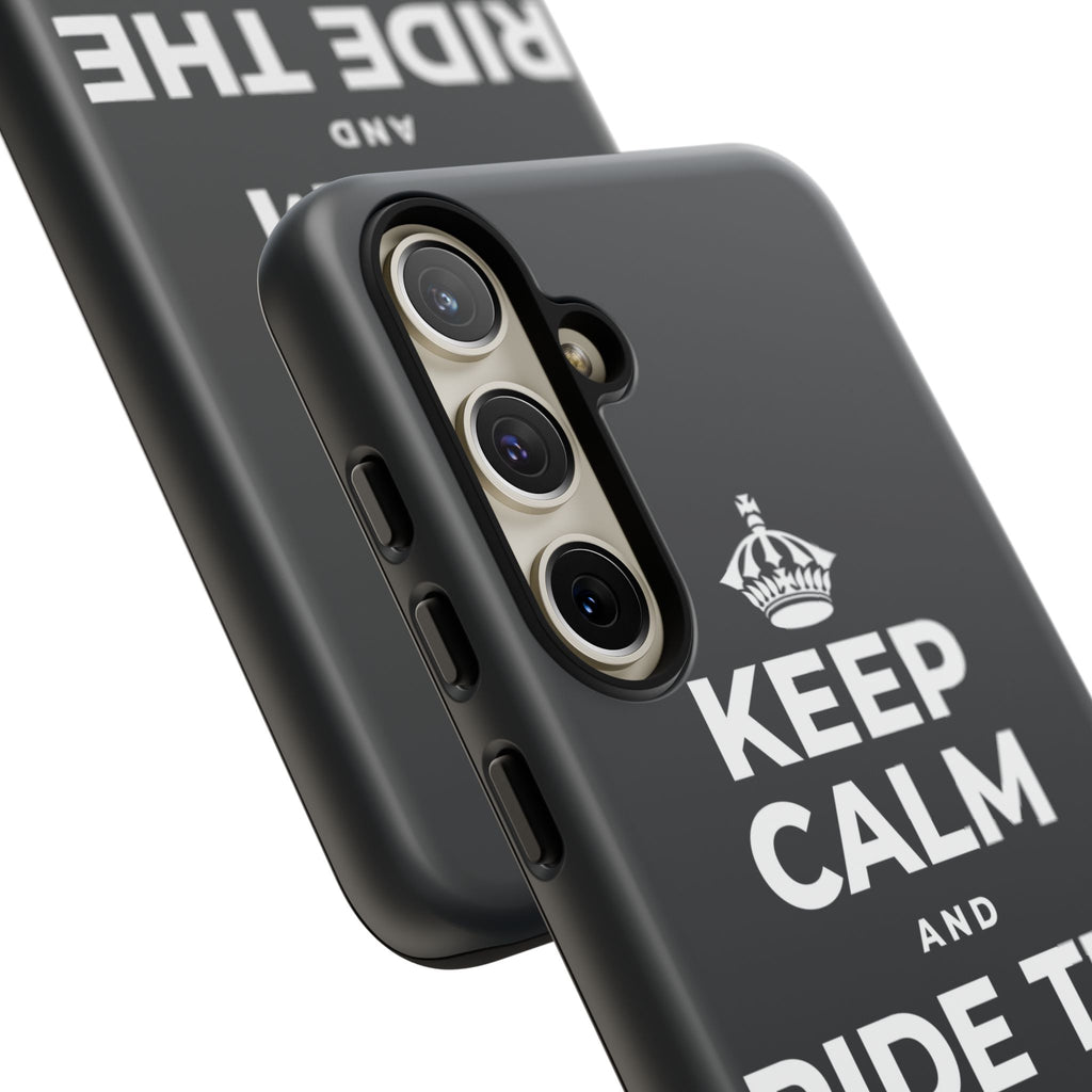 KEEP CALM AND RIDE THE GOOD WAVE Phone Case (Dark)