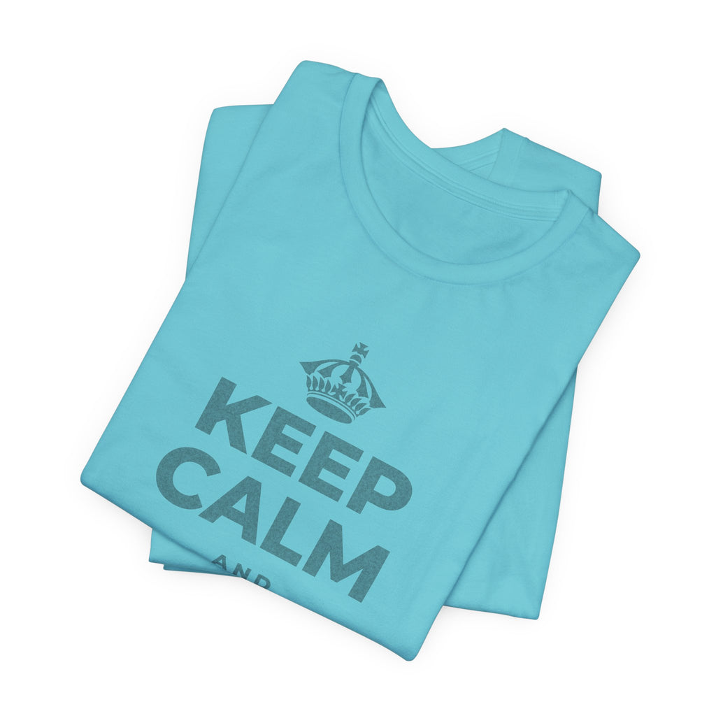 KEEP CALM AND SHIP IT ROUGH T-Shirt (Soft Cream–Heather Mauve)