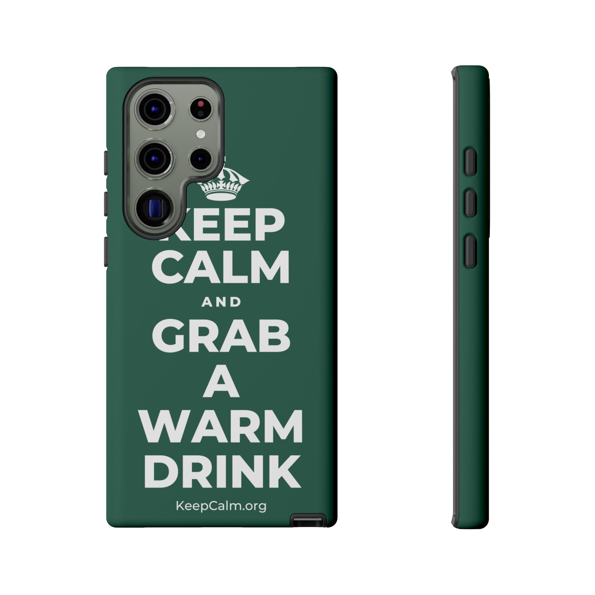 KEEP CALM AND GRAB A WARM DRINK Phone Case