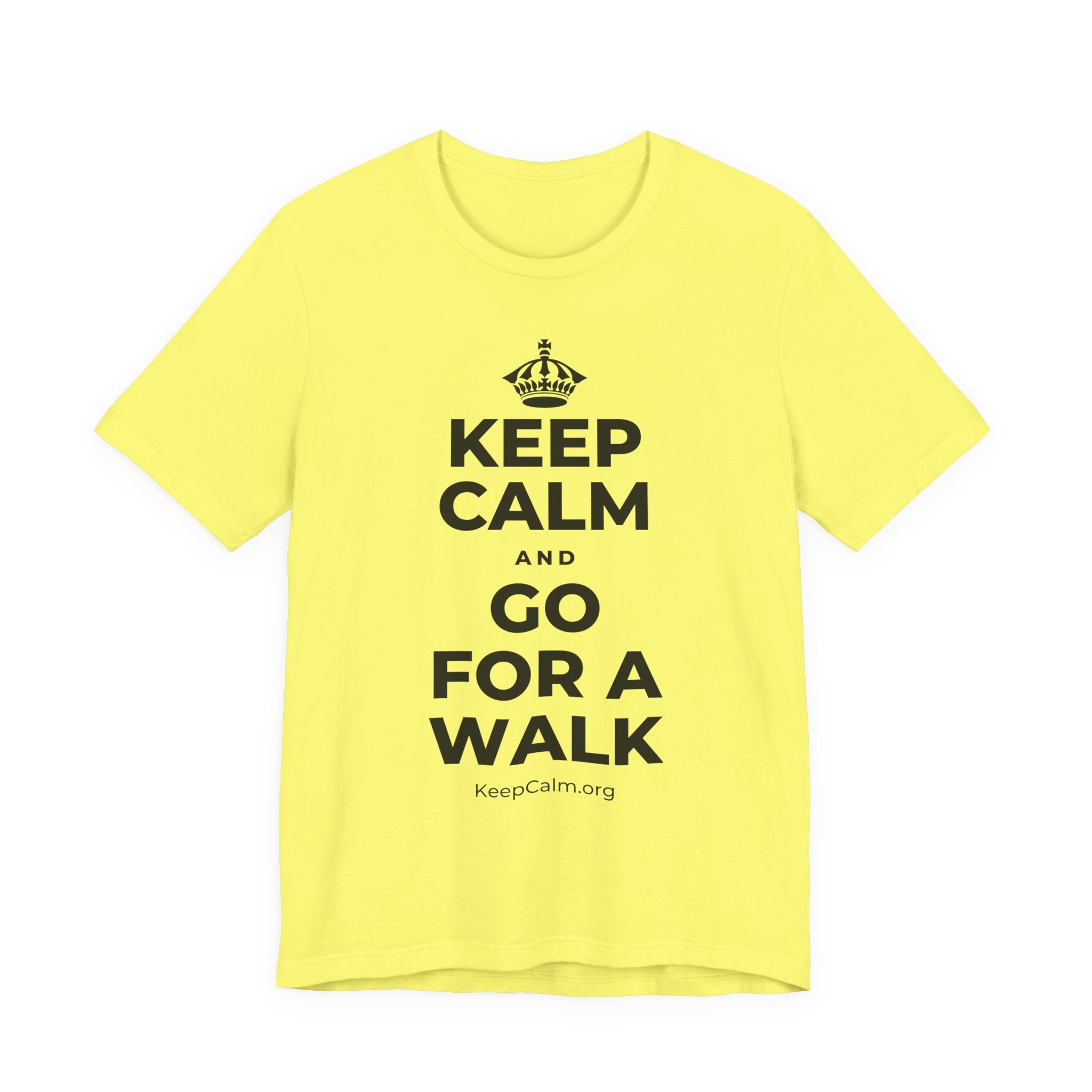 KEEP CALM AND GO FOR A WALK T-Shirt (Soft Cream–Heather Mauve)