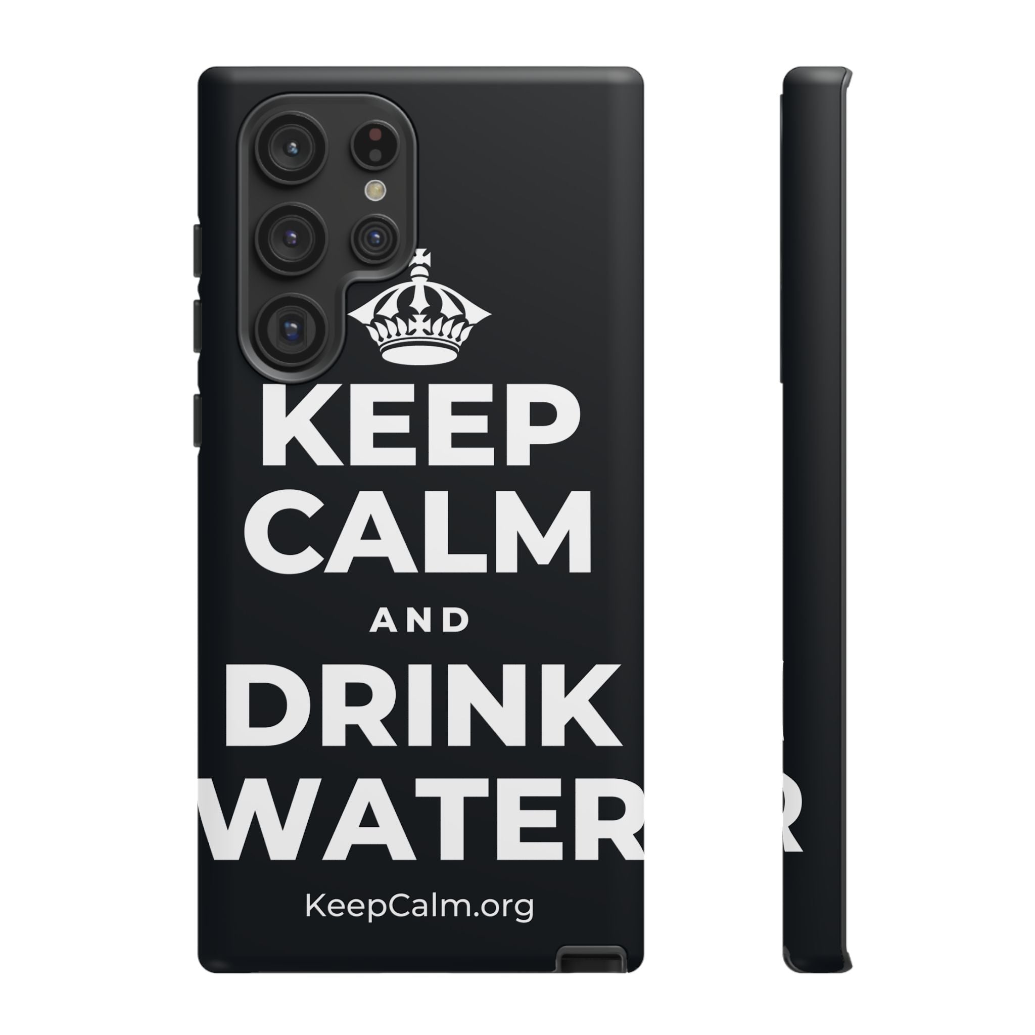 KEEP CALM AND DRINK WATER Phone Case (Dark)