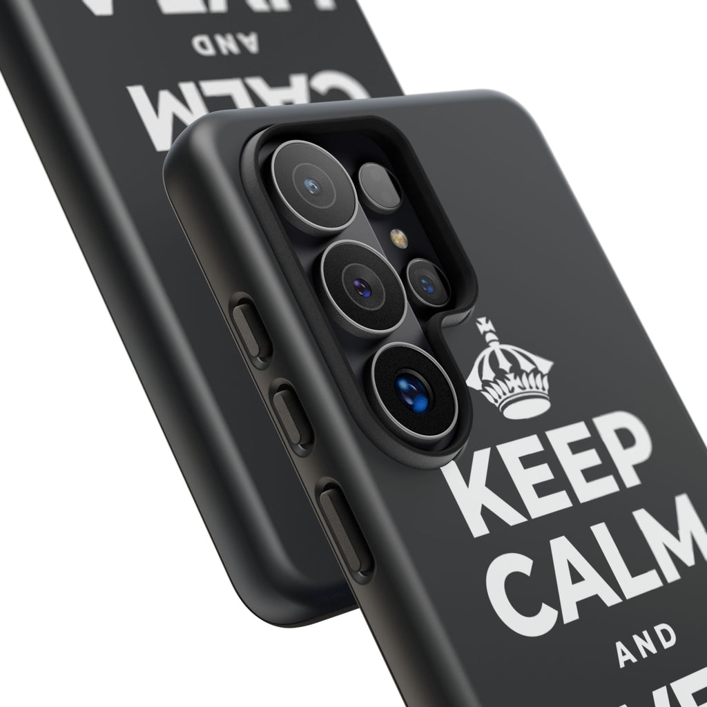 KEEP CALM AND LIVE A LITTLE Phone Case (Dark)