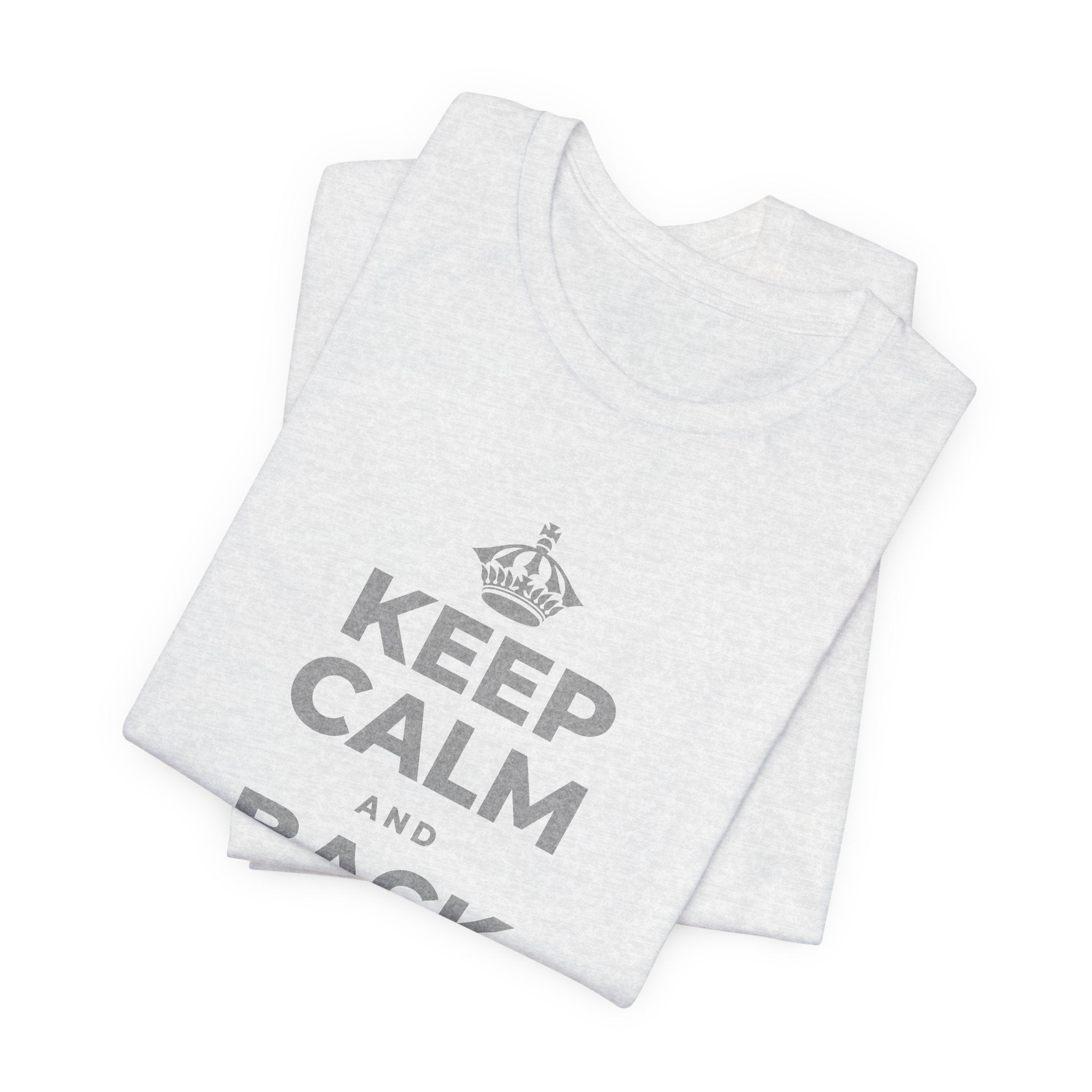 KEEP CALM AND BACK YOURSELF T-Shirt (Soft Cream–Heather Mauve)