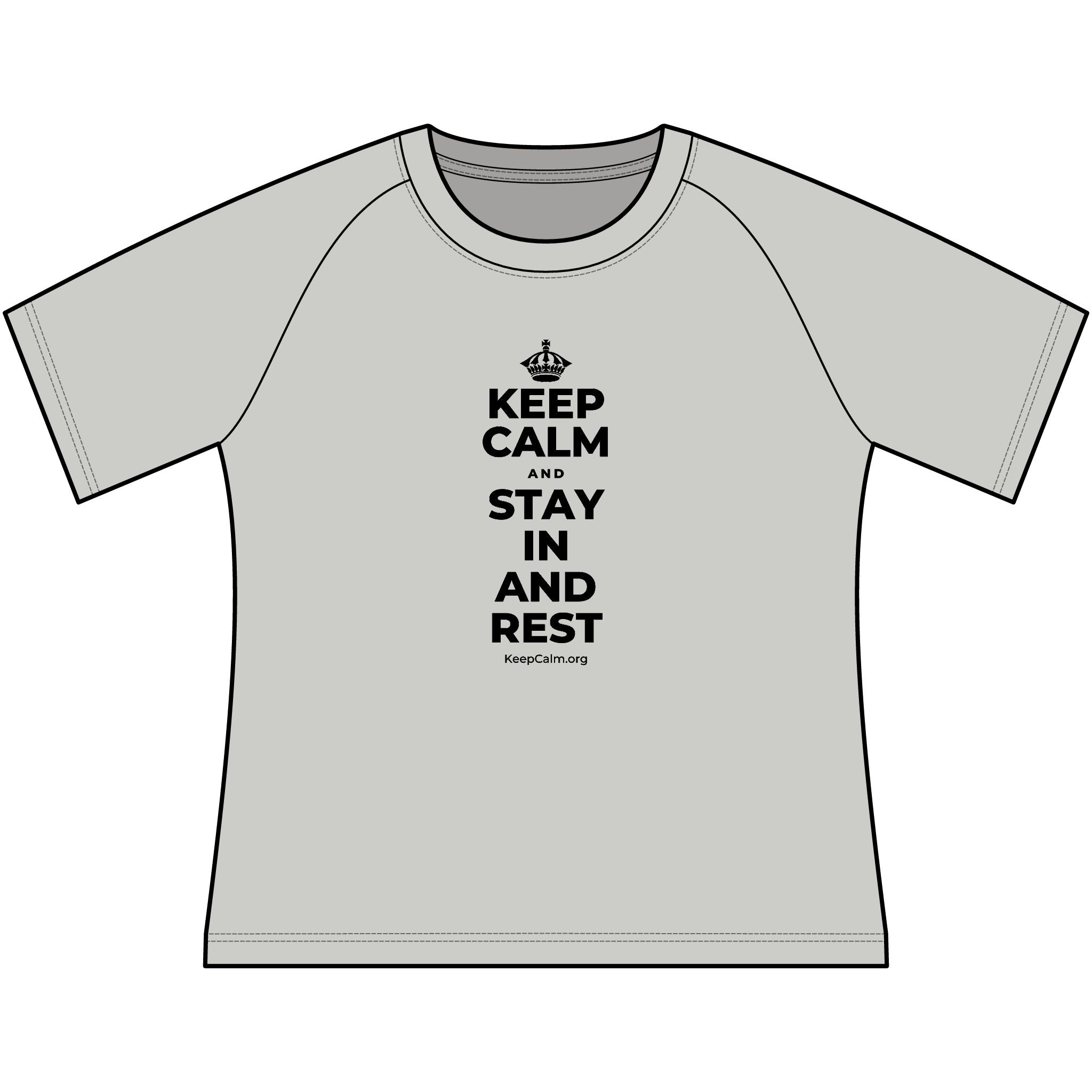 KEEP CALM AND STAY IN AND REST Women's Raglan Tee