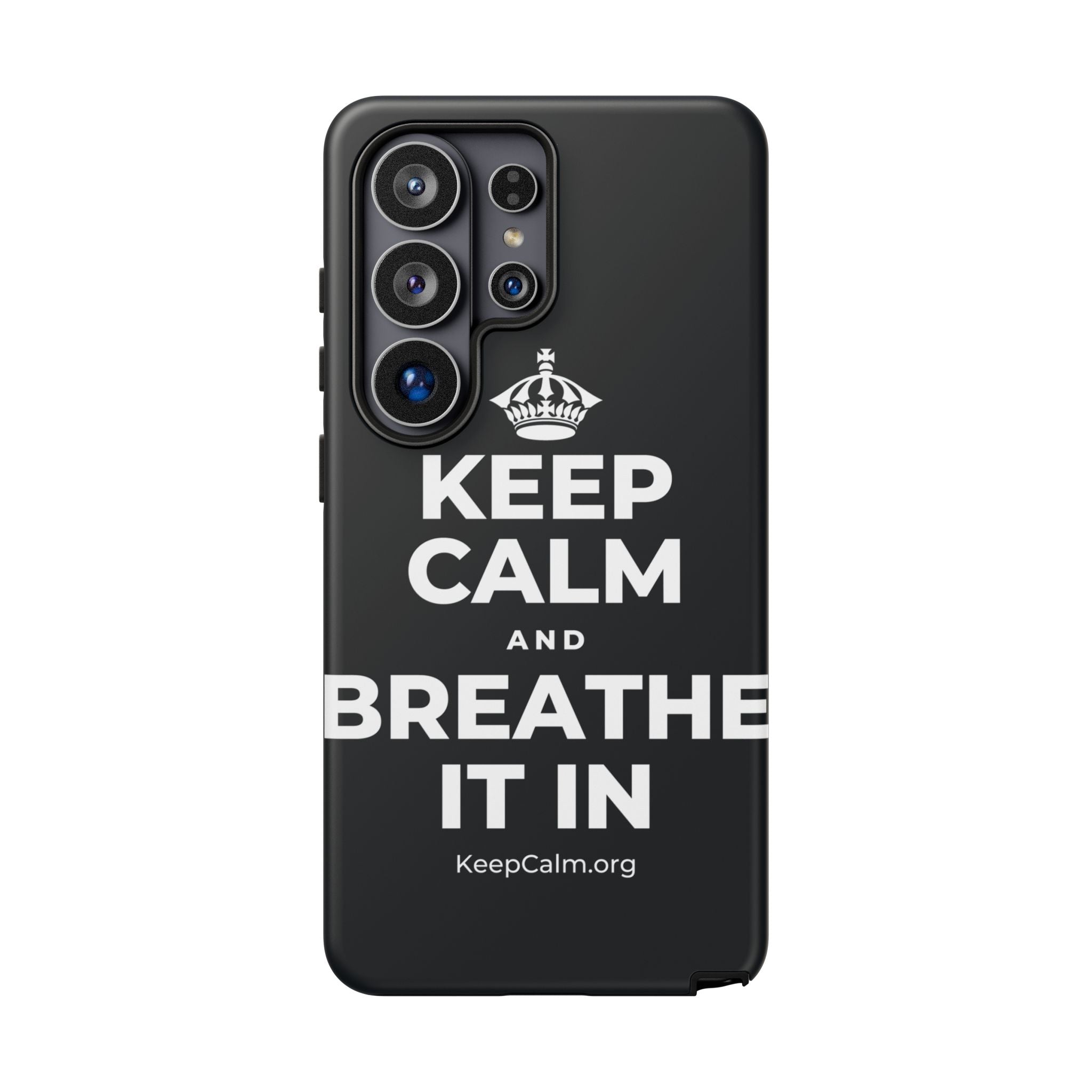 KEEP CALM AND BREATHE IT IN Phone Case (Dark)