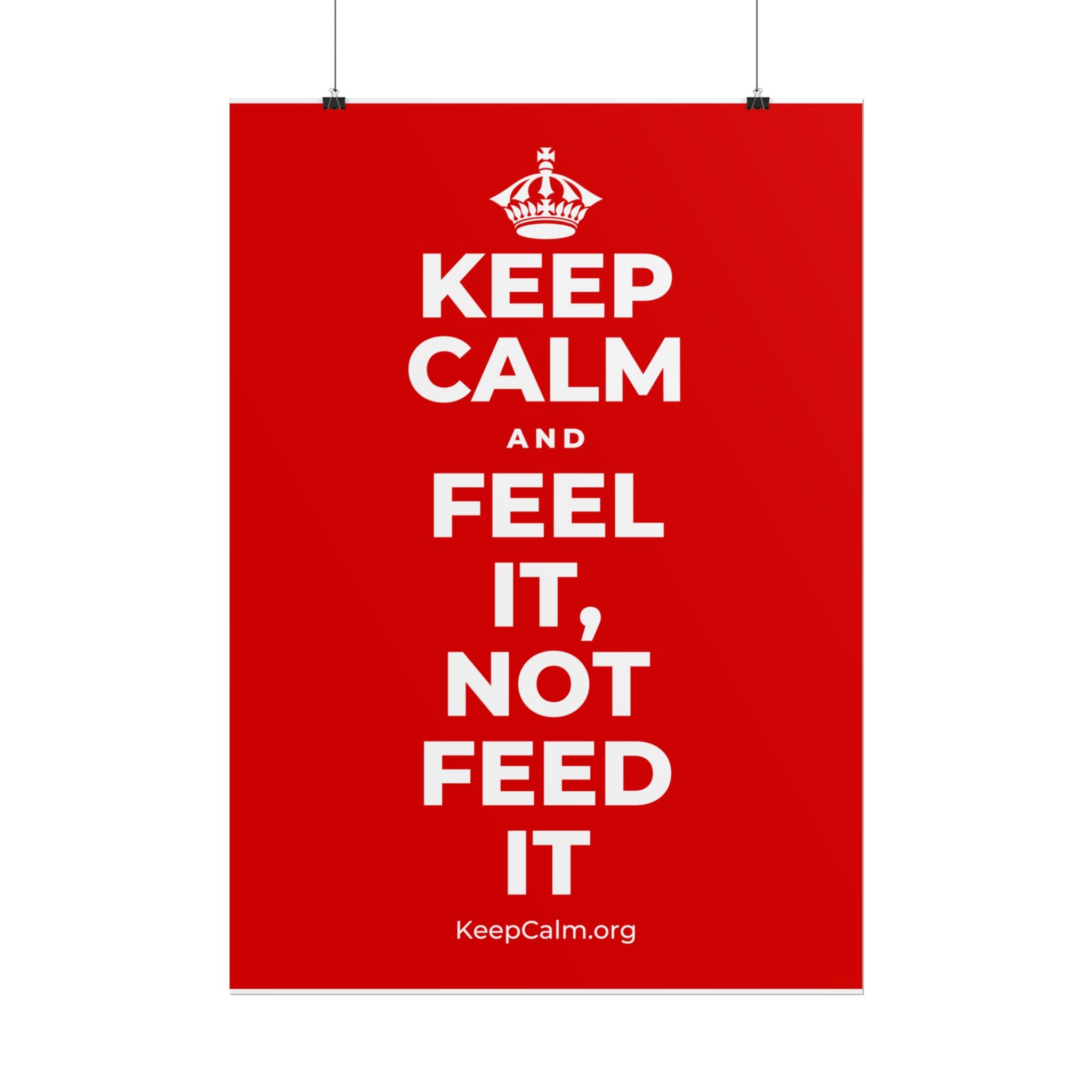 KEEP CALM AND FEEL IT, NOT FEED IT Poster