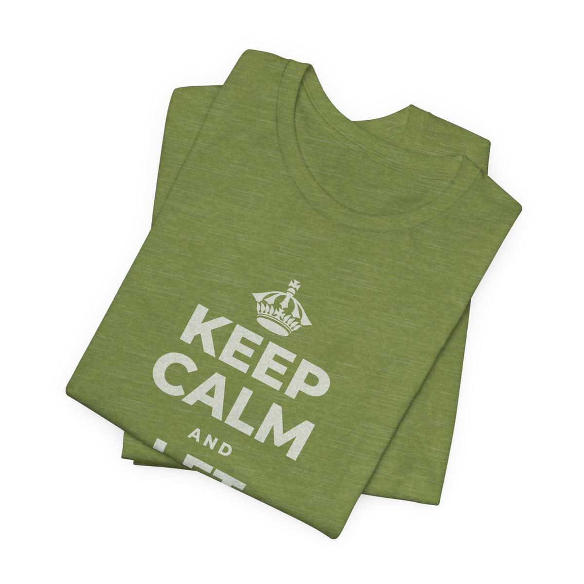 KEEP CALM AND LET PEOPLE HELP T-Shirt (Baby Blue–Silver)