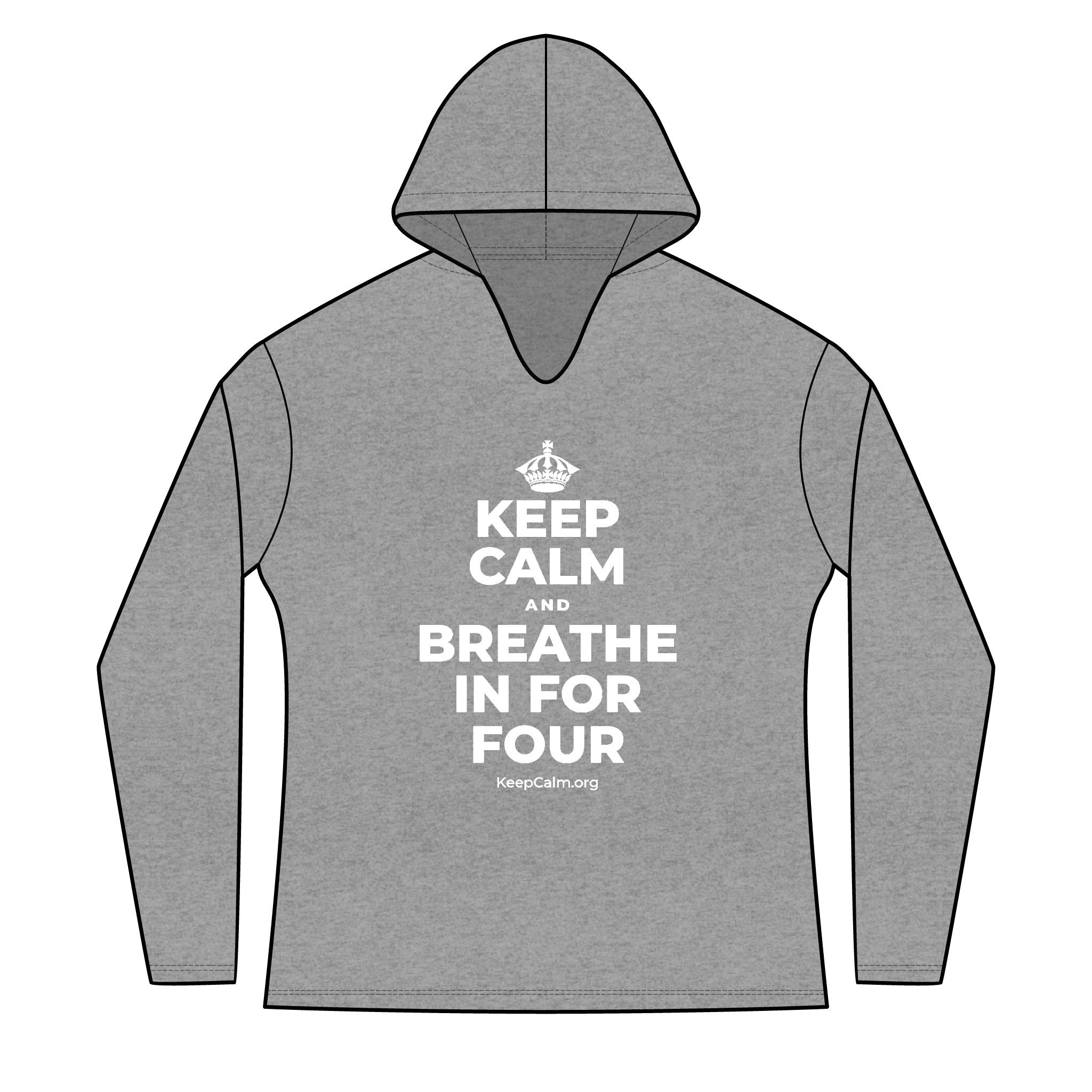 KEEP CALM AND BREATHE IN FOR FOUR Women's Long Sleeve Hoodie