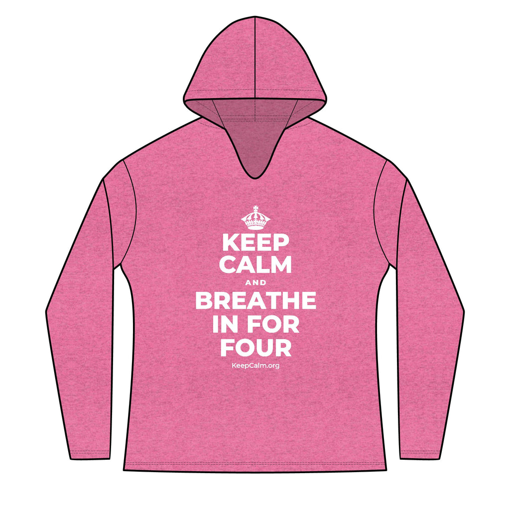 KEEP CALM AND BREATHE IN FOR FOUR Women's Long Sleeve Hoodie