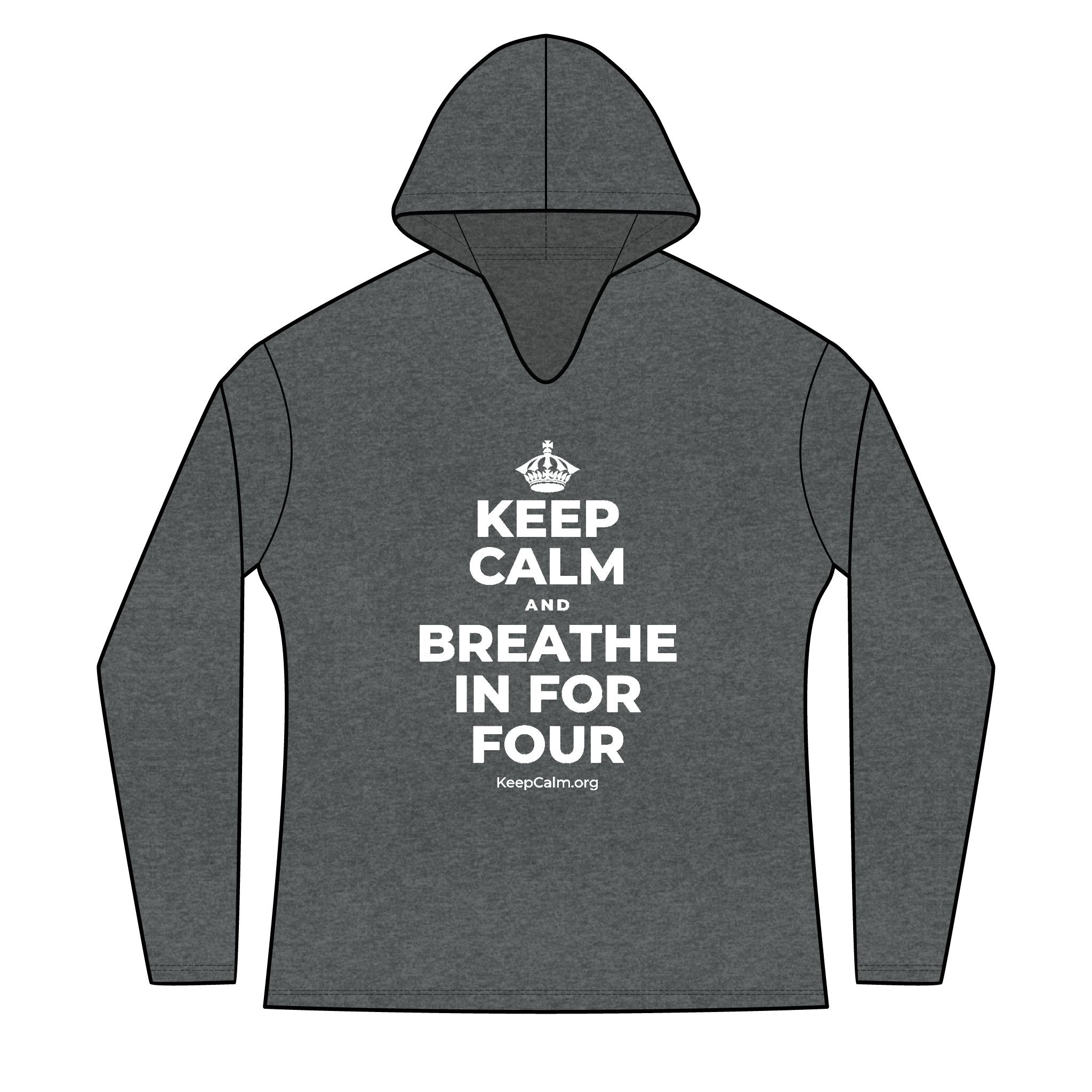 KEEP CALM AND BREATHE IN FOR FOUR Women's Long Sleeve Hoodie