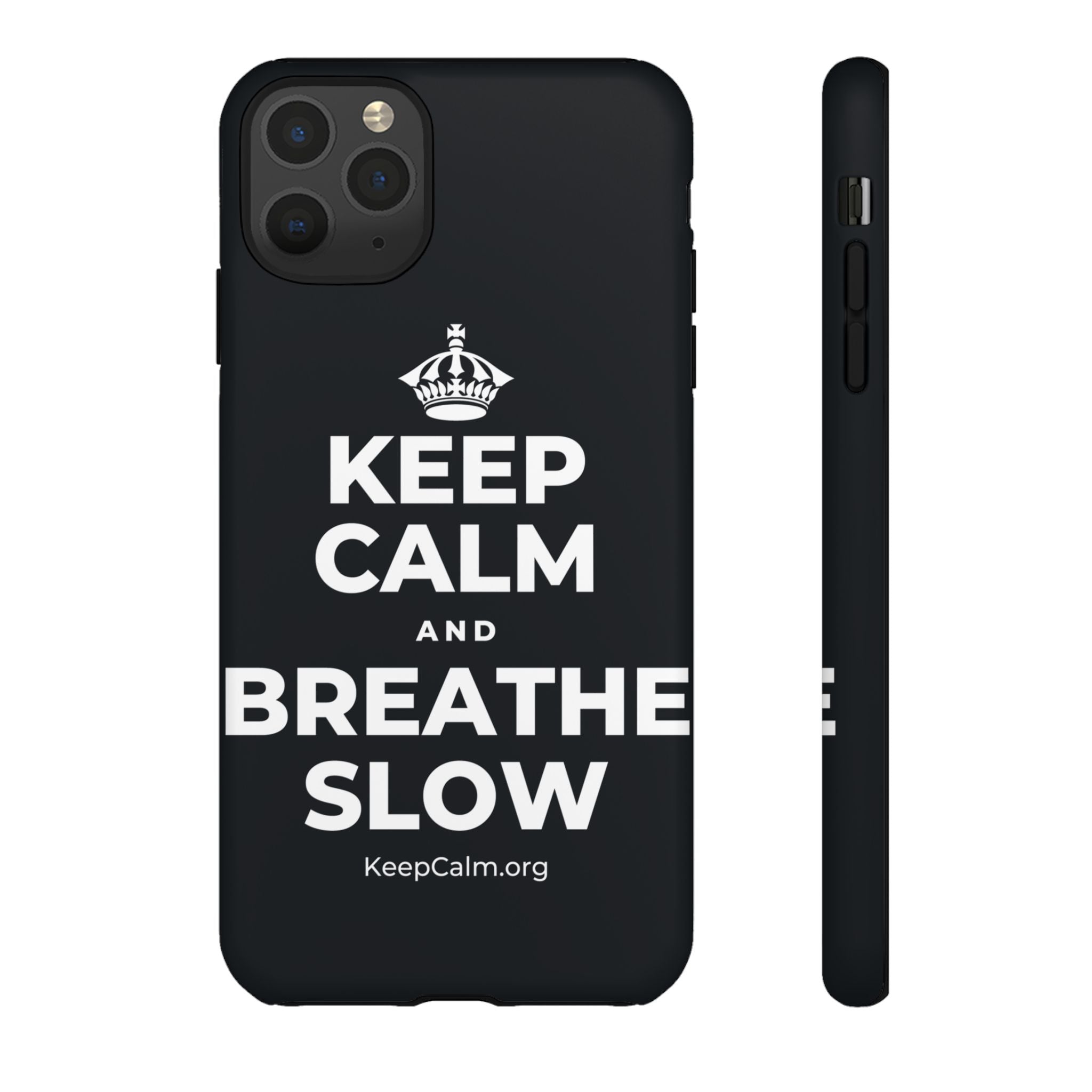 KEEP CALM AND BREATHE SLOW Phone Case (Dark)