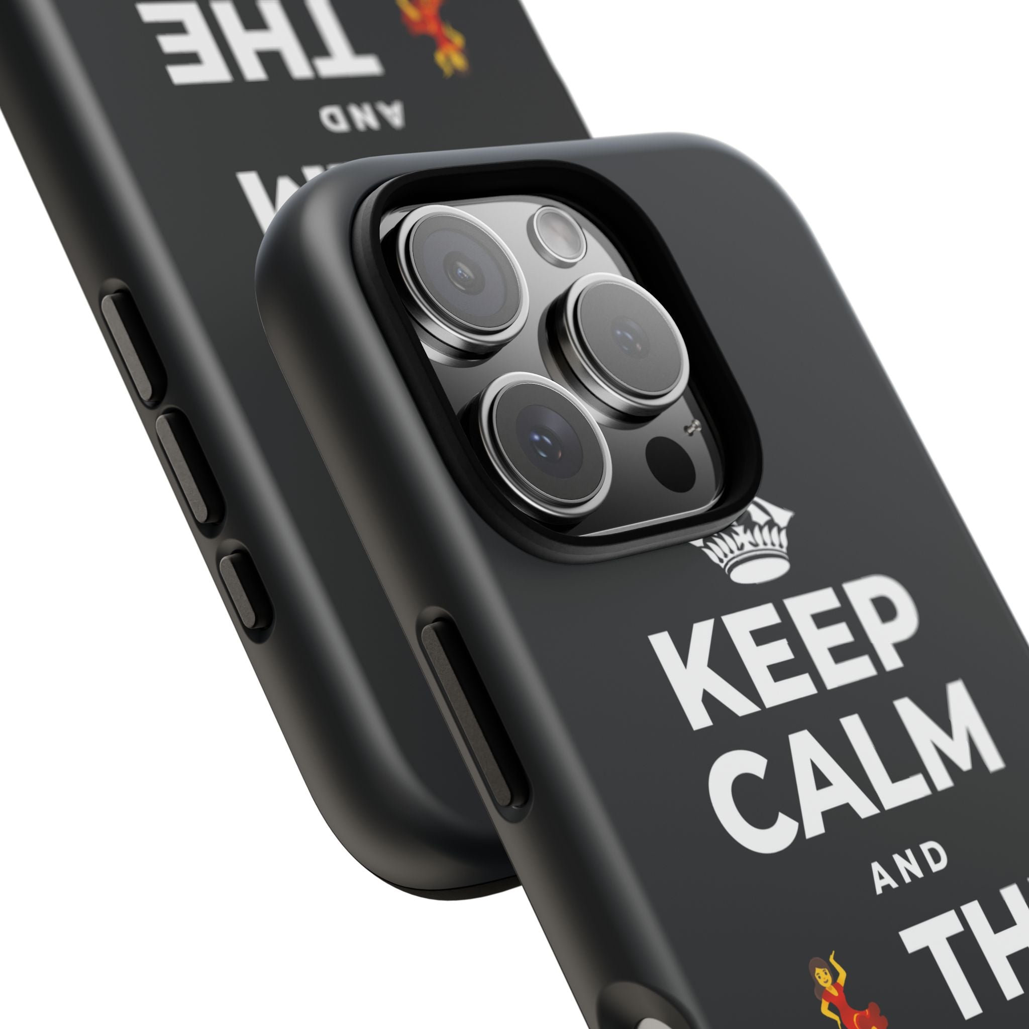 KEEP CALM AND 💃 THE NIGHT AWAY Phone Case (Dark)