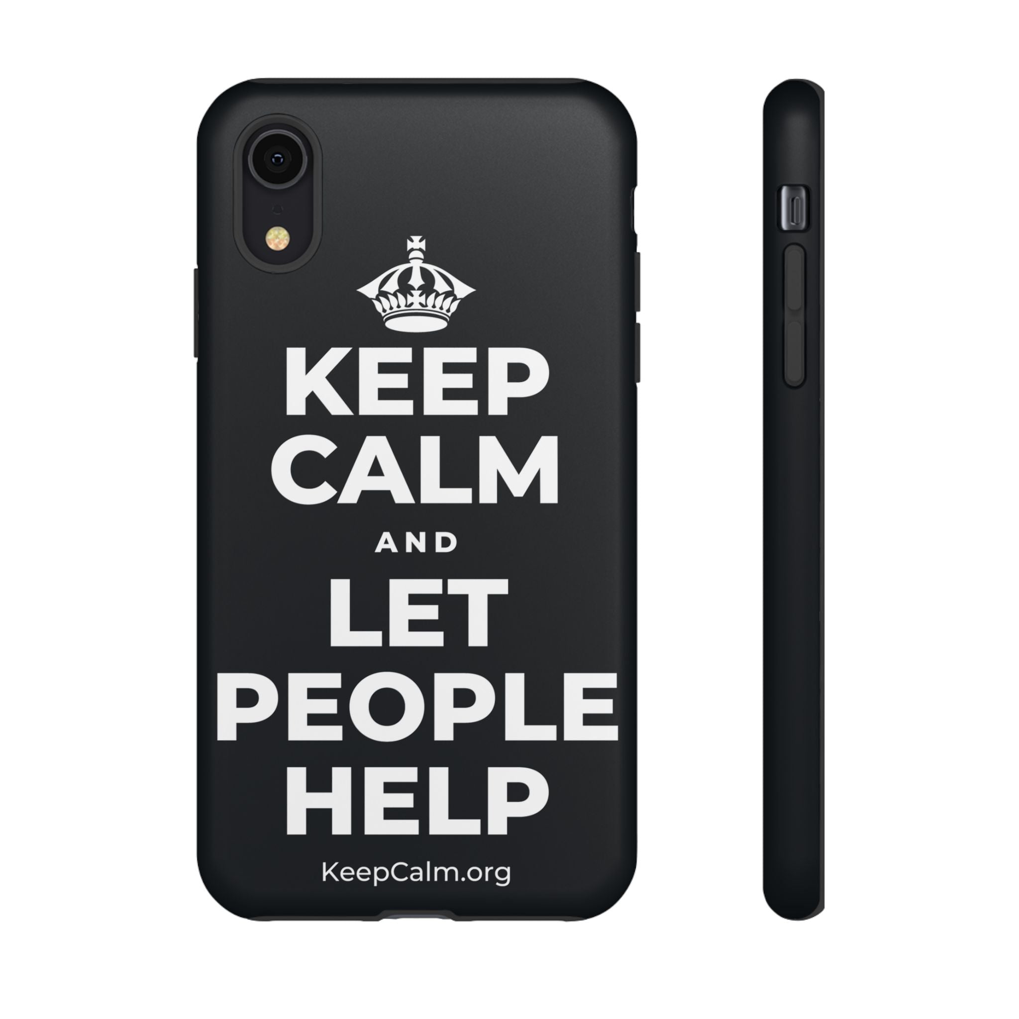 KEEP CALM AND LET PEOPLE HELP Phone Case (Dark)