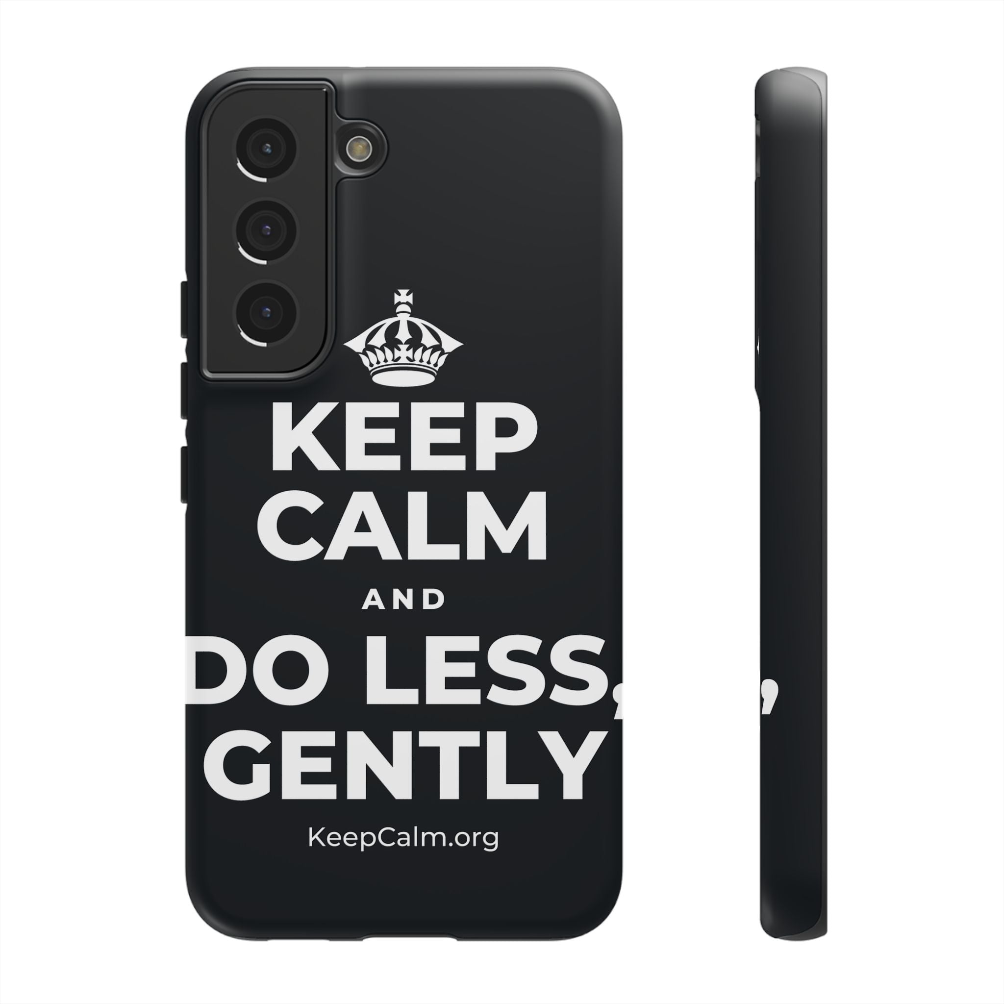 KEEP CALM AND DO LESS, GENTLY Phone Case (Dark)