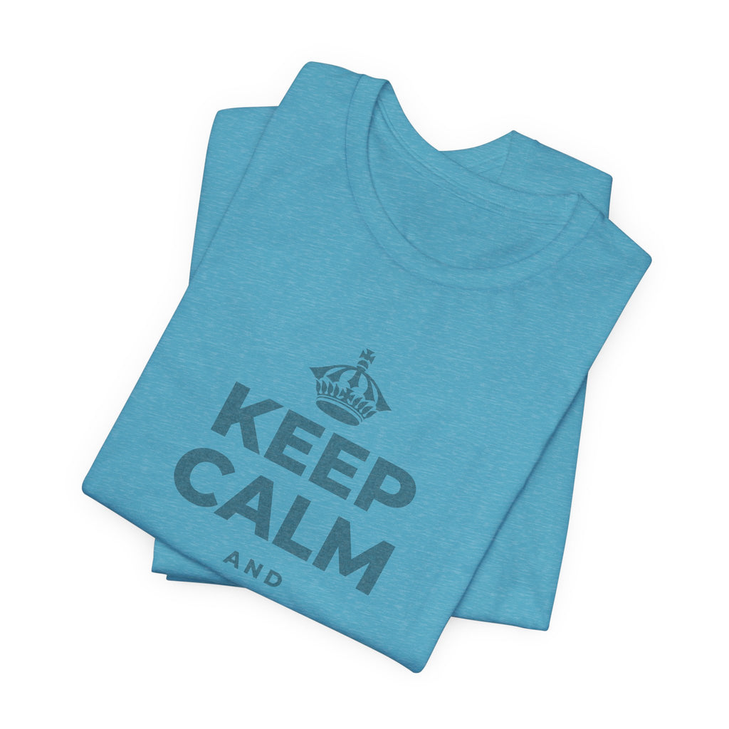 KEEP CALM AND BREATHE SLOWLY T-Shirt (Soft Cream–Heather Mauve)
