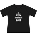 KEEP CALM AND BREATHE IN FOR FOUR Women's Raglan Tee