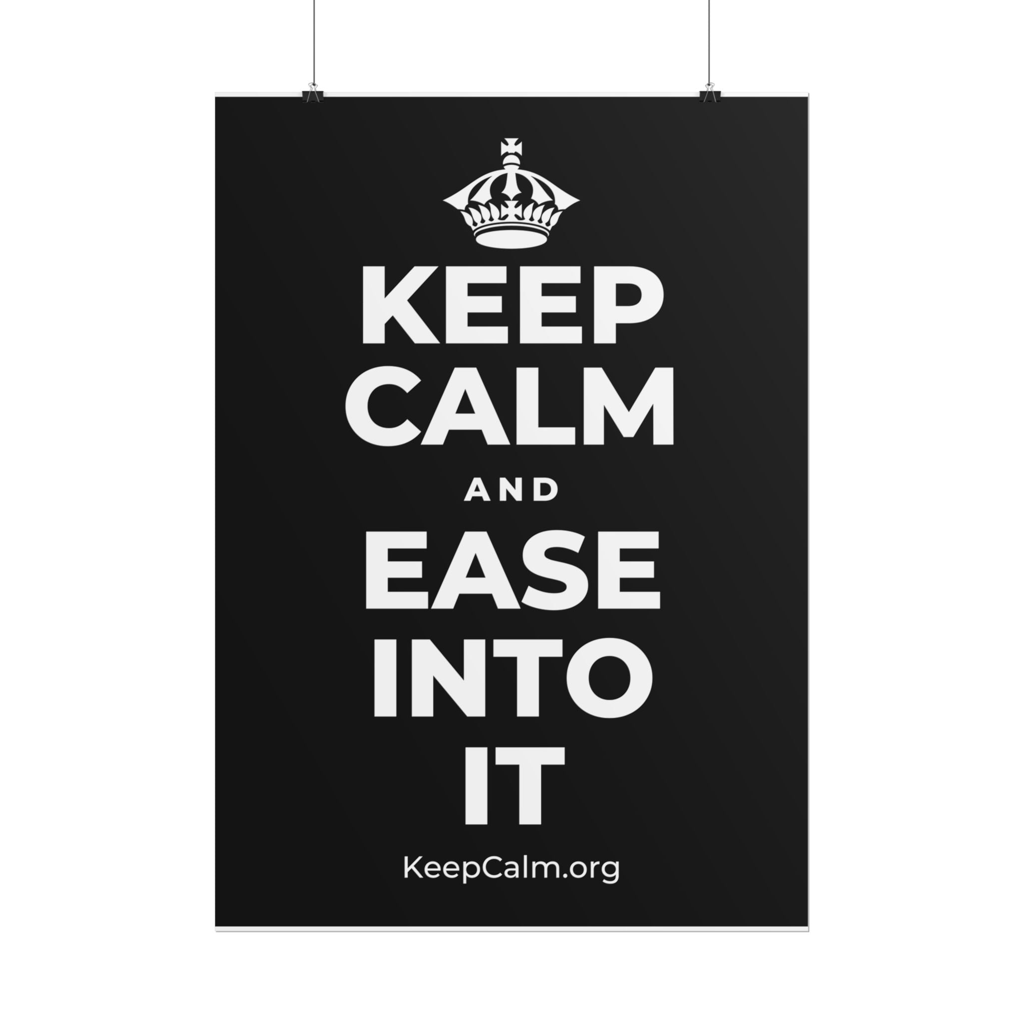 KEEP CALM AND EASE INTO IT Poster