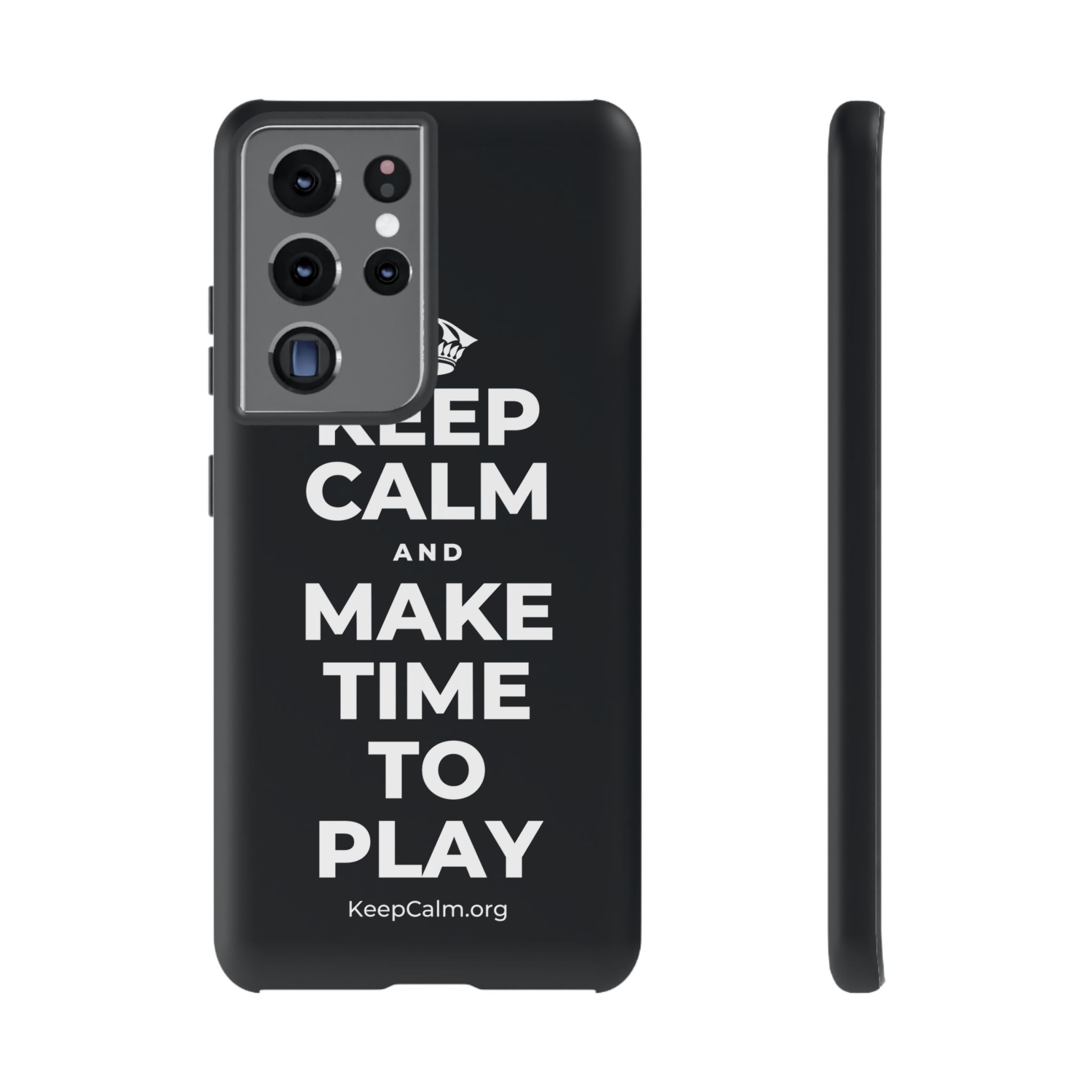 KEEP CALM AND MAKE TIME TO PLAY Phone Case (Dark)