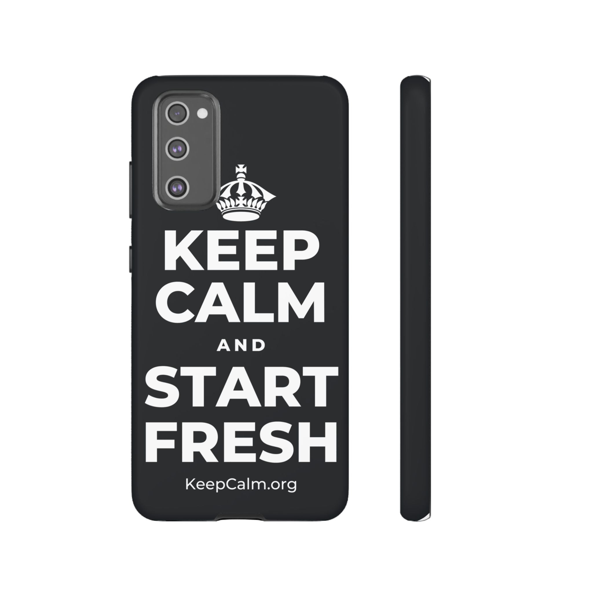 KEEP CALM AND START FRESH Phone Case (Dark)