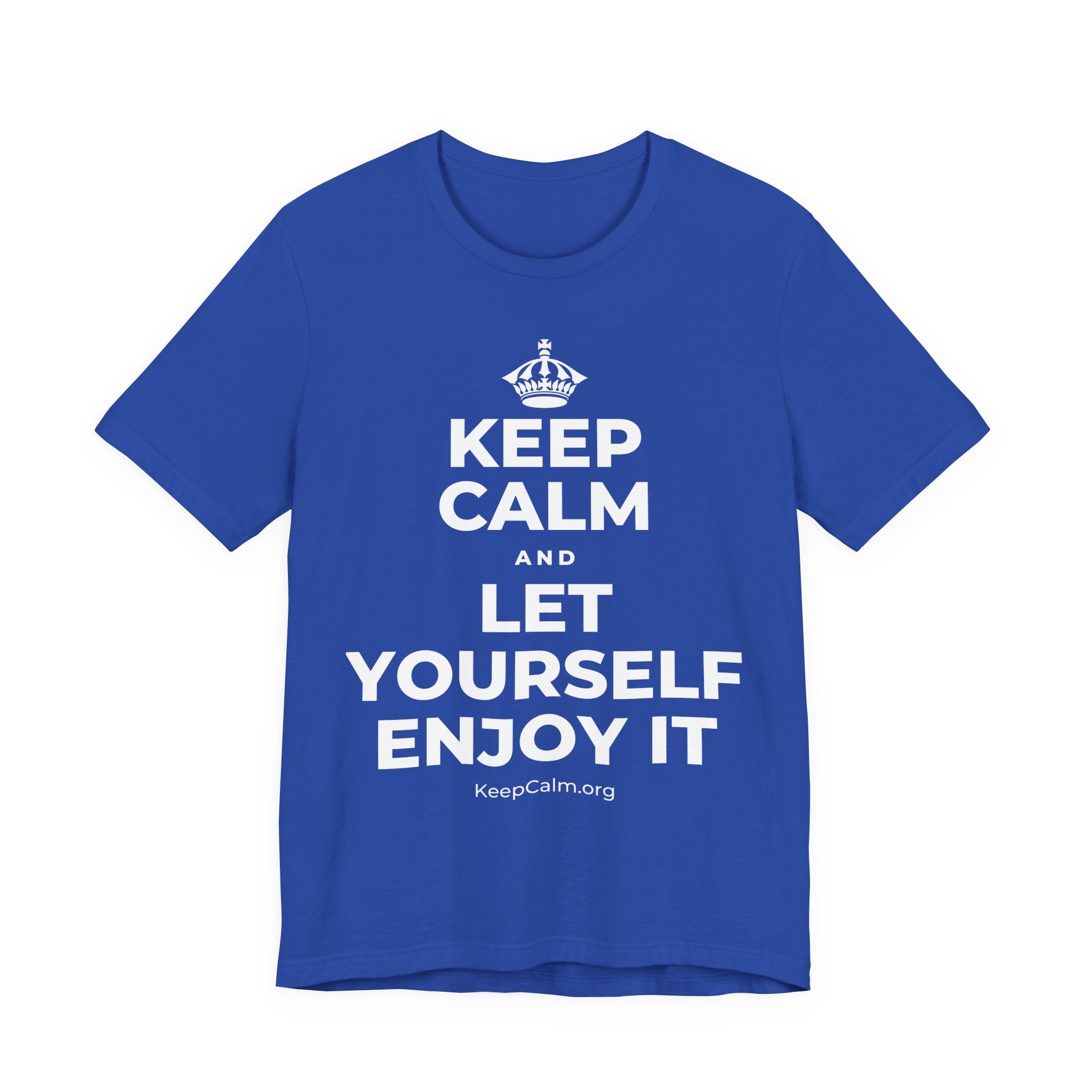 KEEP CALM AND LET YOURSELF ENJOY IT T-Shirt (Soft Cream–Heather Mauve)