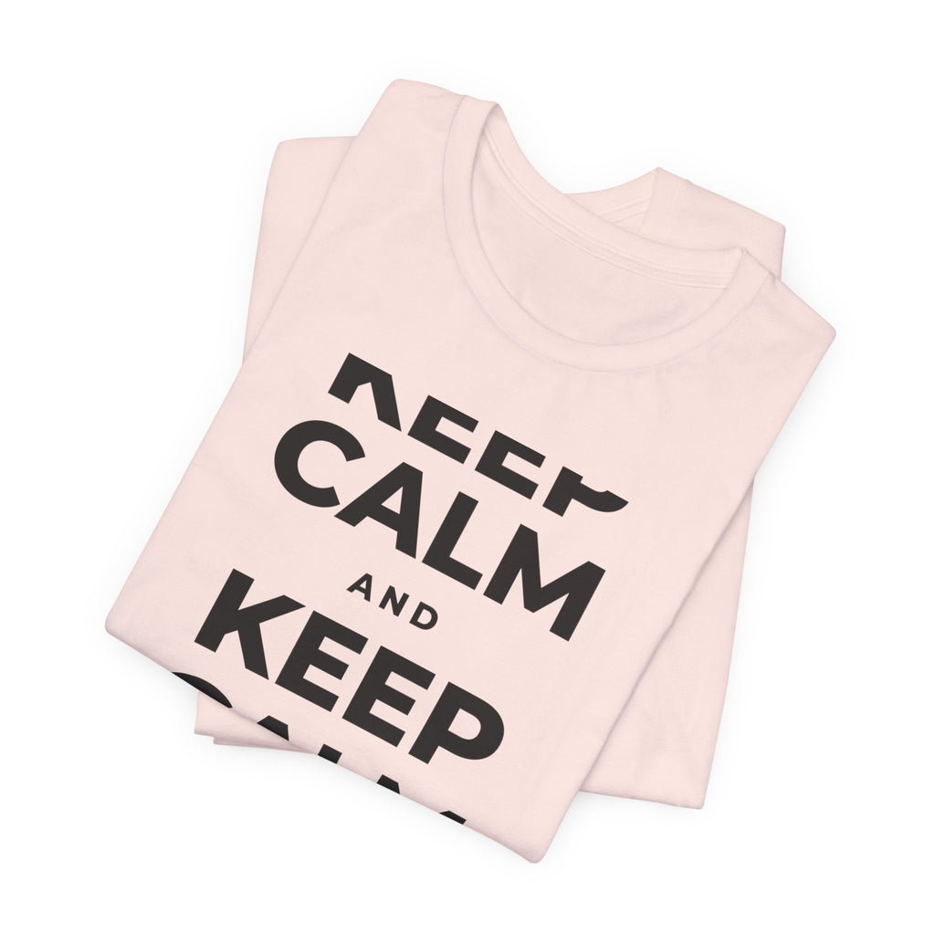 KEEP CALM AND DRINK WATER T-Shirt (Soft Cream–Heather Mauve)