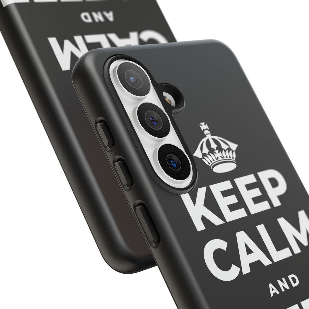 KEEP CALM AND COFFEE FIRST Phone Case